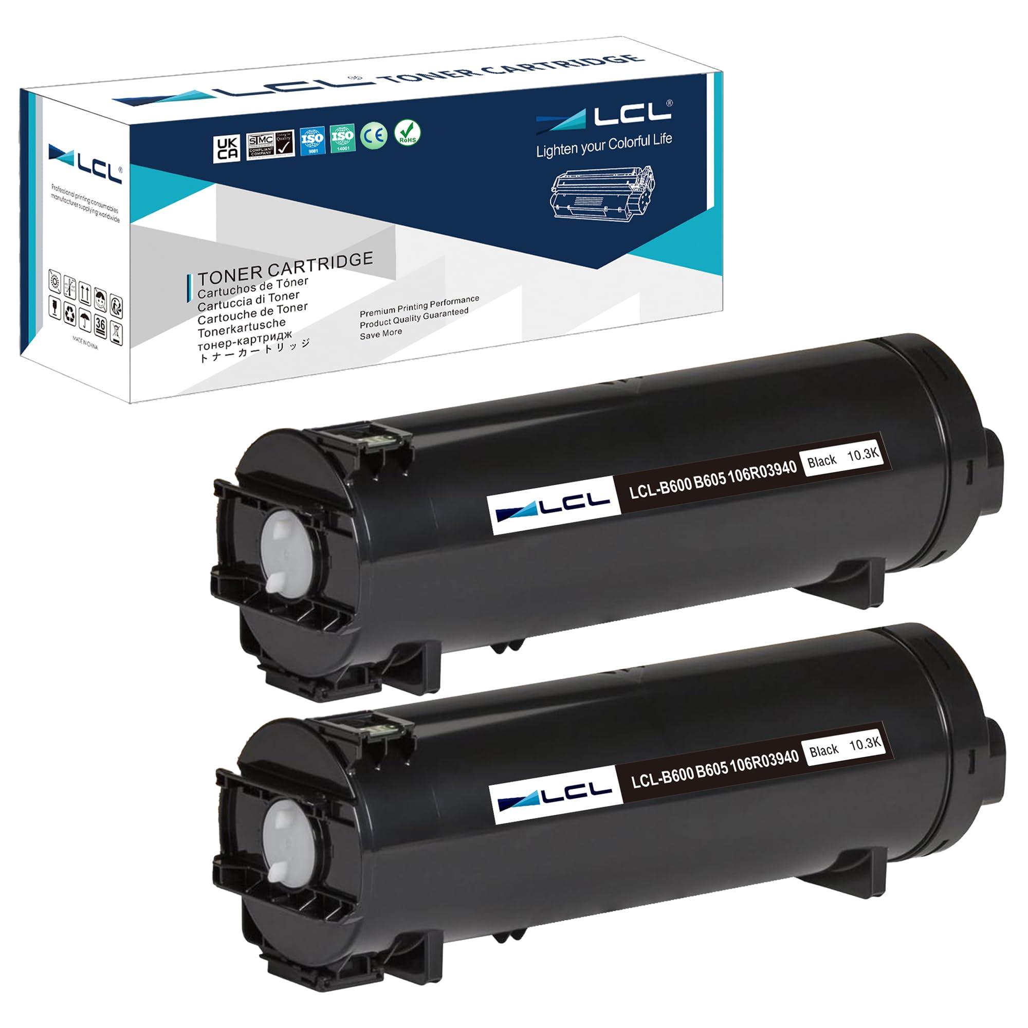 LCL B600 B605 B610 B615 Black Toner Cartridge 10300 Pages Replacement for Xerox 106R03940 Compatible with Xerox VersaLink B600 B605 B610 B615 Printers (2-Pack)