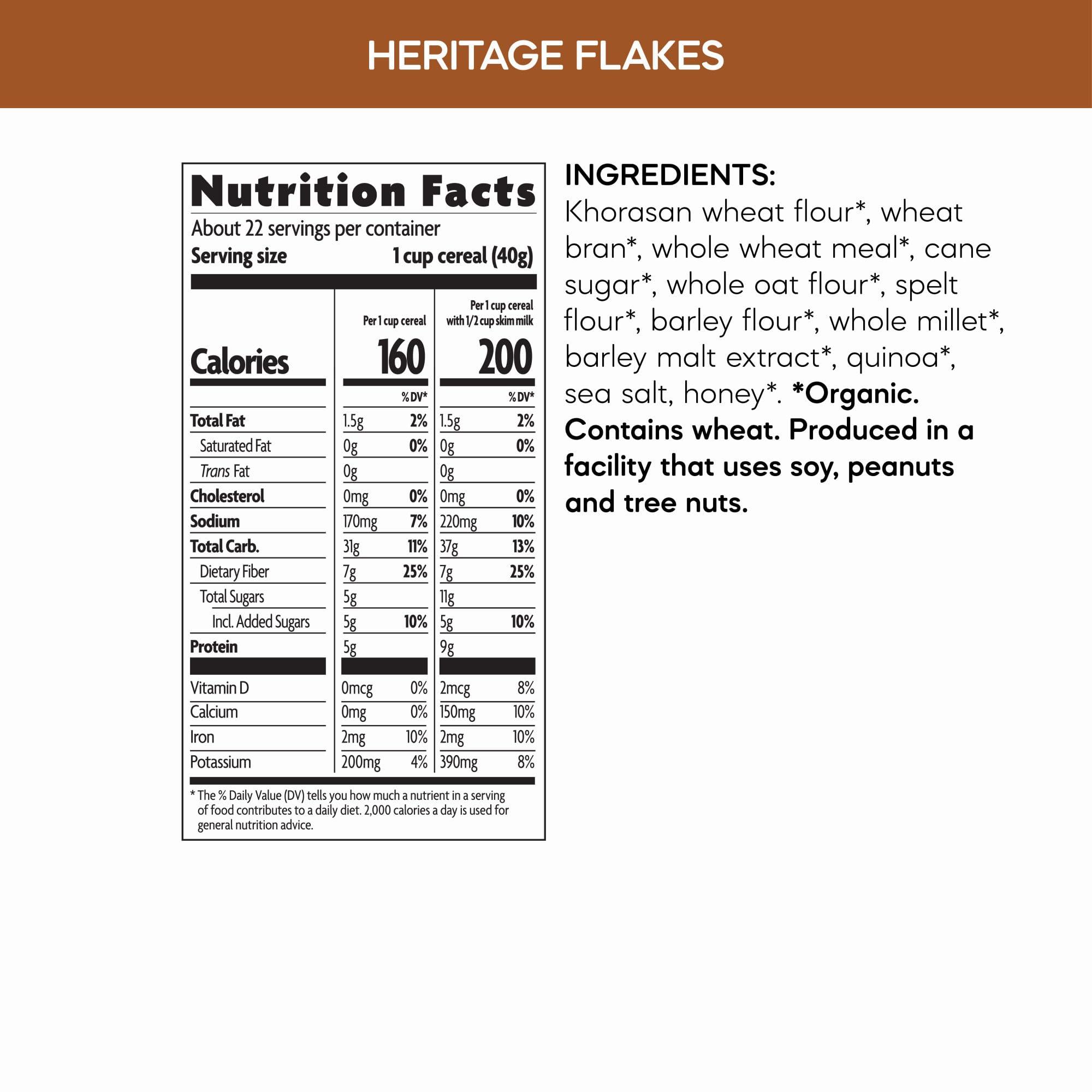 Nature's Path Organic Heritage Flakes® Cereal, 13.25 oz (Pack of 1), Non-GMO - Image 2