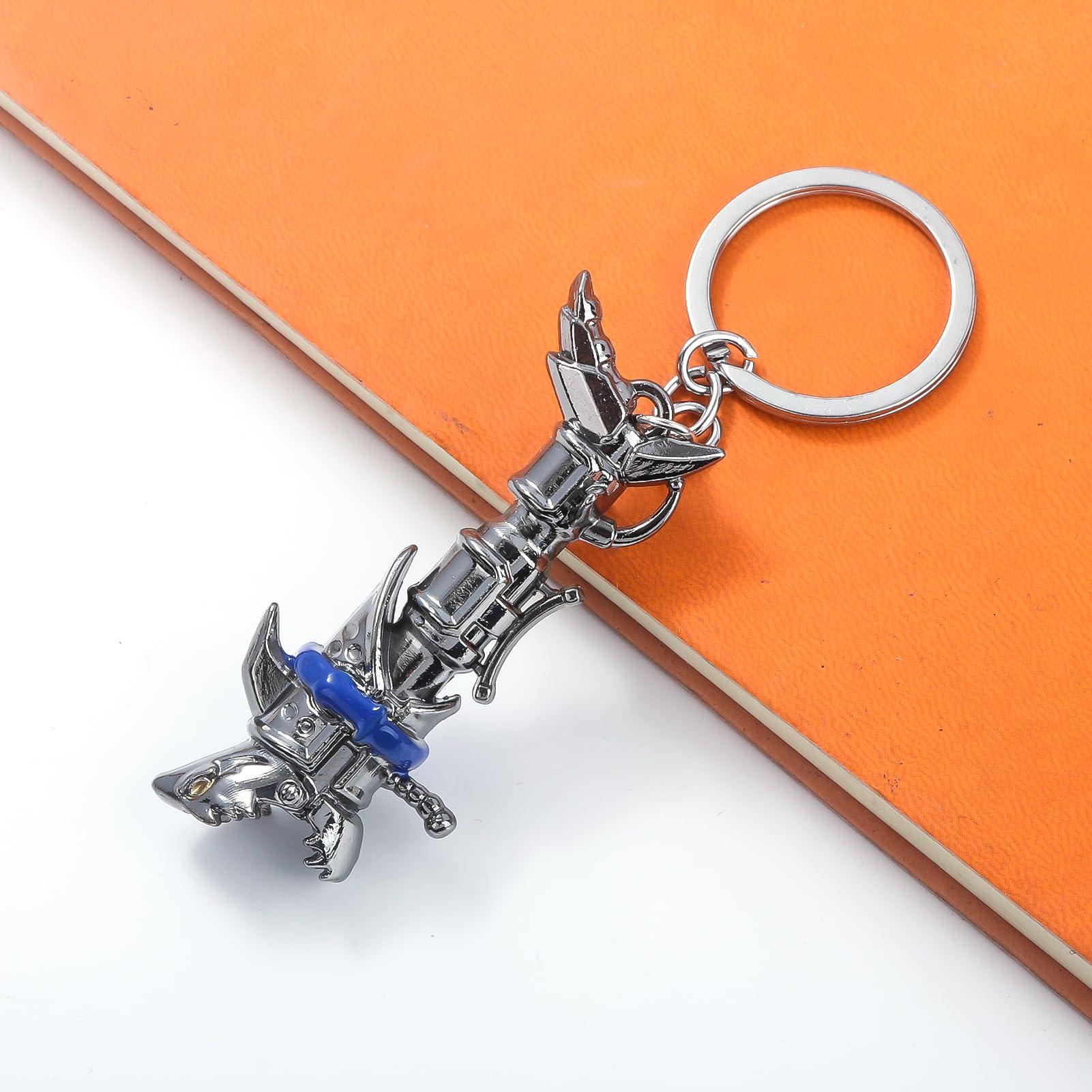SONGCHANGJEWELRY Cyberpunk Rock Lolita Cool Weapon Keychain - Horror Excitement Anime Movie Merchandise - Shark Rocket Launcher Designs - Image 7