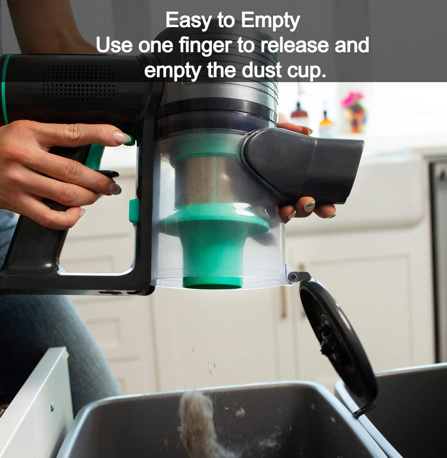 Wyze Cordless Vacuum Cleaner with 20000Pa Powerful Suction, Lightweight Stick with HEPA Filter, 300W Powerful Brushless Motor, 40mins Runtime for Home Hard Floor Carpet Pet Hair - Image 7