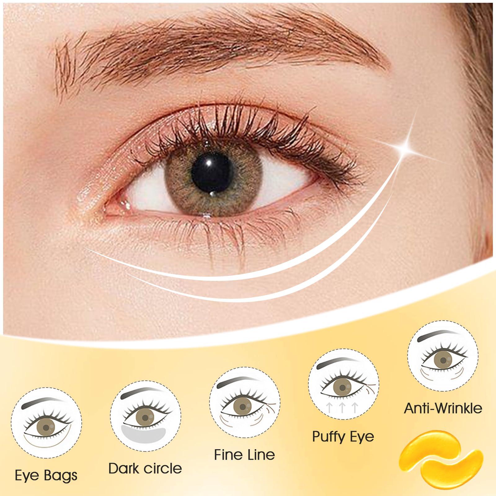Adofect 30 Paris Under Eye Patches 24k Gold Under Eye Mask for Puffy Eyes and Dark Circles Treatments, Under Eye Bags Treatment Collagen Gel Pads for Beauty & Personal Care, Gold - Image 2