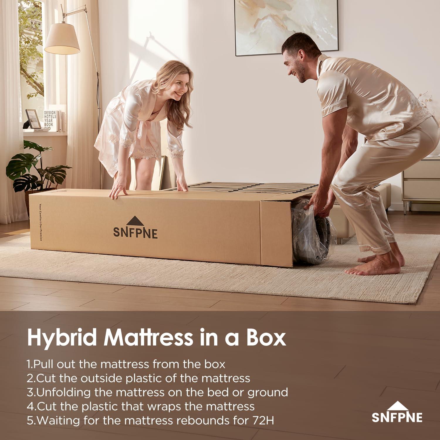 King Size Mattress 12 Inch - Medium Firm Hybrid Mattress with Memory Foam & Zoned Pocket Springs for Pressure Relief, Quiet Sleep | Fiberglass-Free, CertiPUR-US Certified | King Mattresses in a Box - Image 8