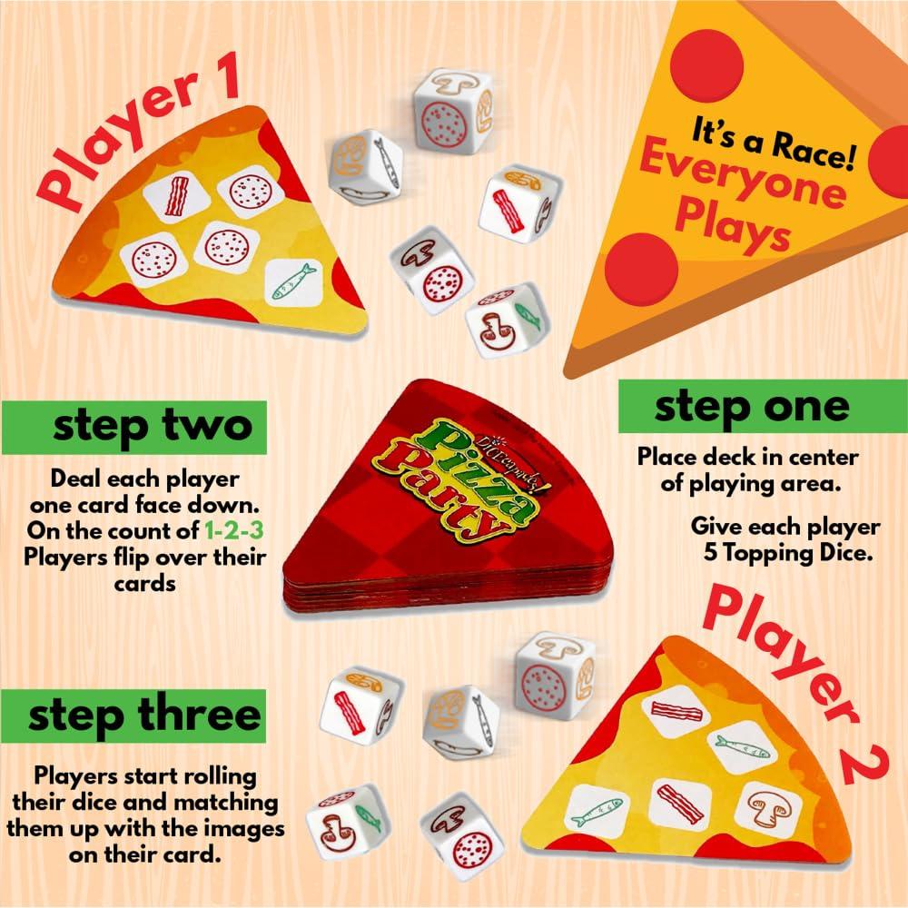 University Games, Pizza Party Dice Game, Dice Game for Kids and Families, Ages 6+ - Image 6