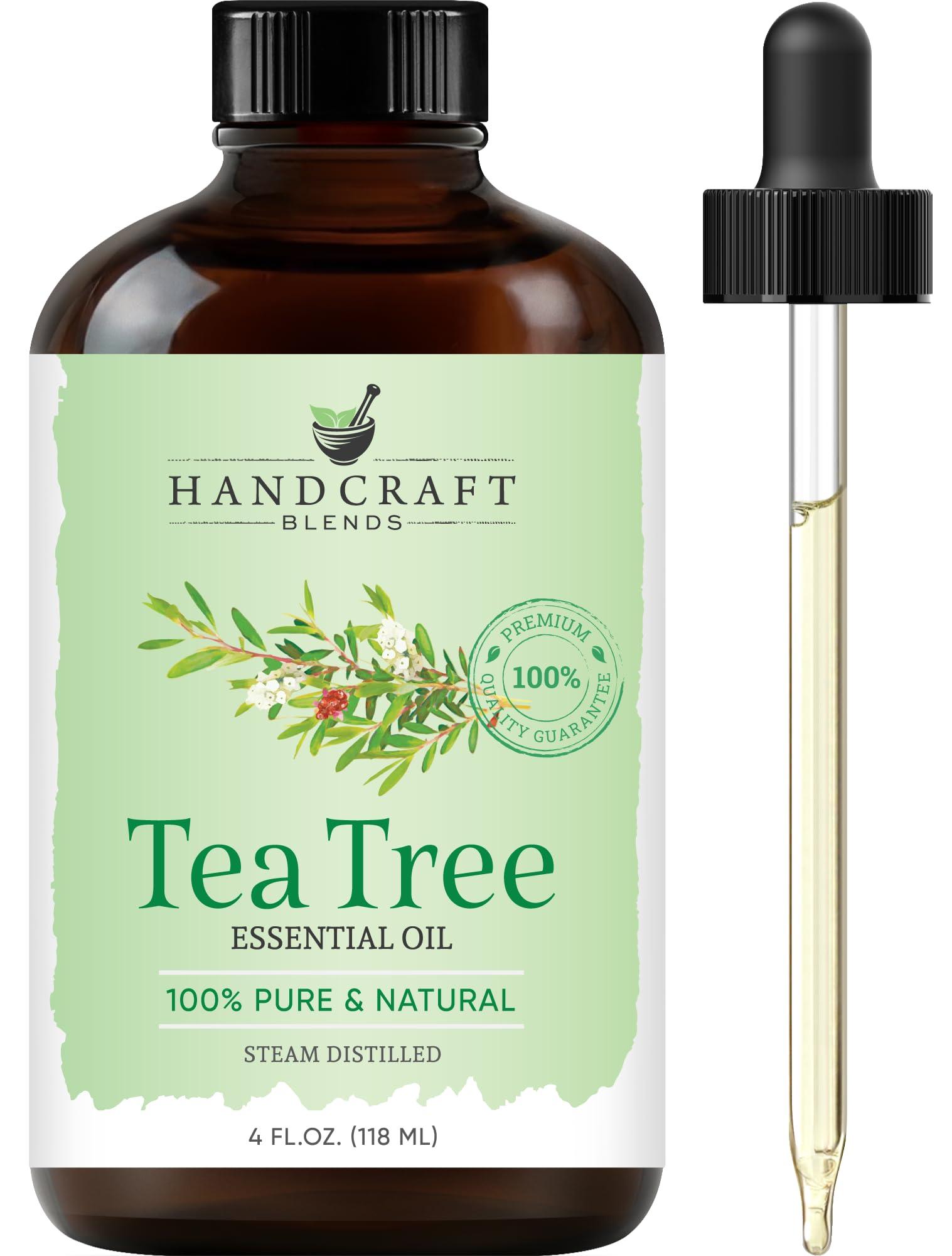 Handcraft Blends Tea Tree Essential Oil - Huge 4 Fl Oz - 100% Pure and Natural - Premium Grade Essential Oil for Diffuser and Aromatherapy, and DIY Soap Making