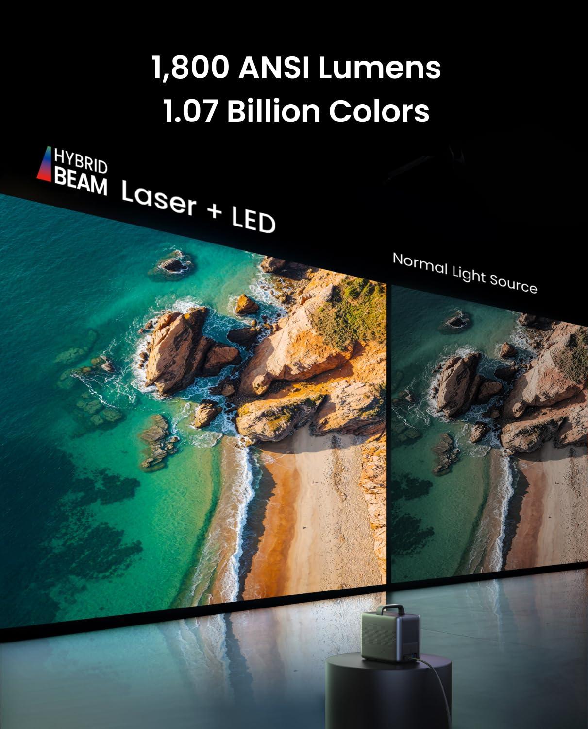 NEBULA Cosmos 4K SE Smart Projector, 4K High-Brightness with Dolby Vision, 200" Screen, 1,800 ANSI Lumens, HybridBeam, Enhanced Image Quality, Google TV, Portable, for Gaming, Home, and Office Use - Image 3