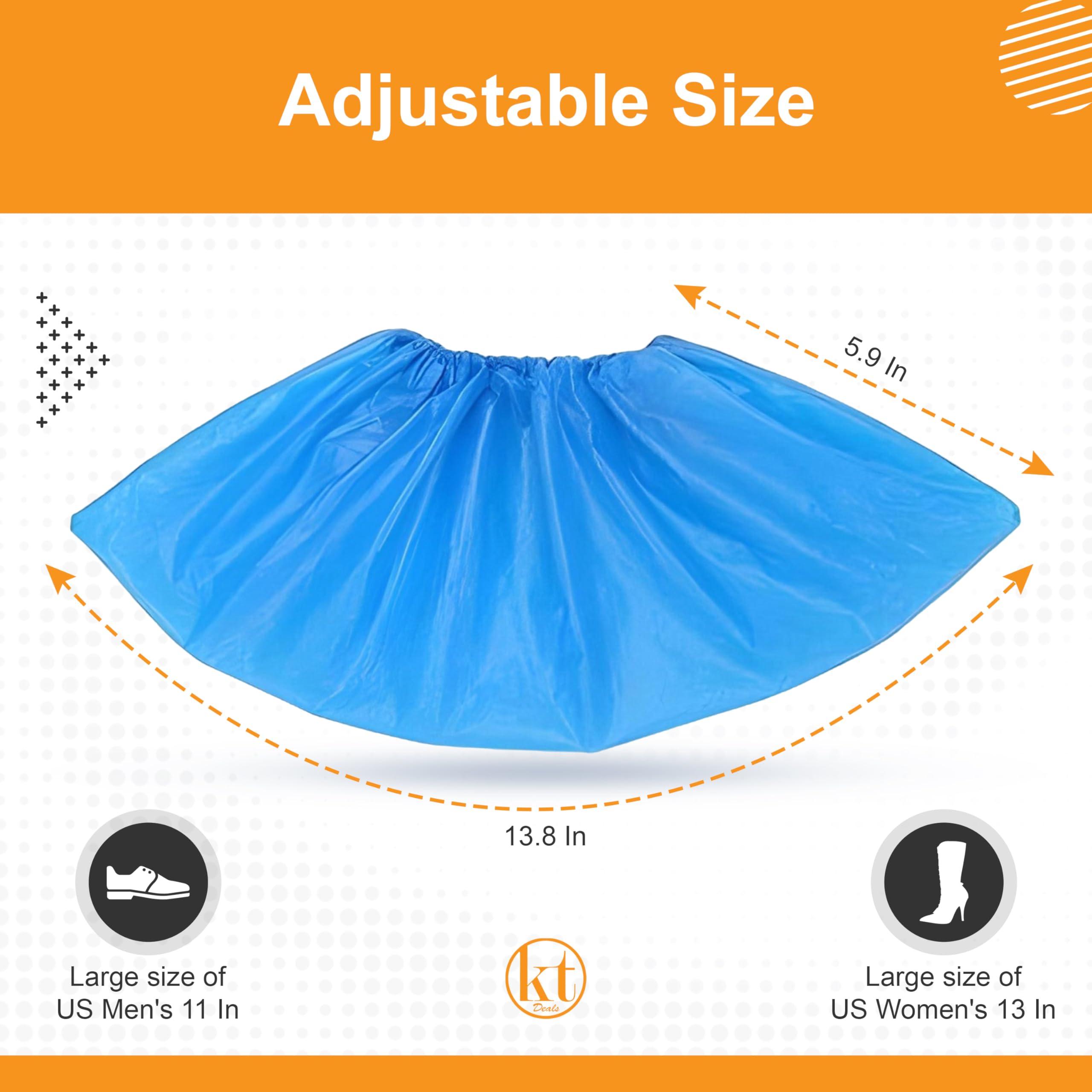100PCS Disposable Shoe Cover Waterproof Large Boots Covers for Indoors/Outdoor Booties Sneaker Protector Coverings, One Size Fits Most up to size 11 US Men and 13 US Women (50 Pair) - Image 2