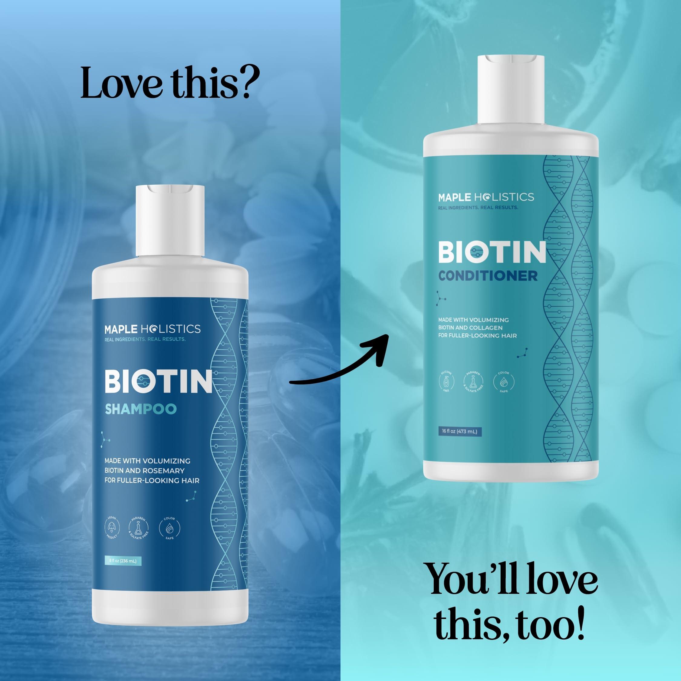 Rosemary and Biotin Shampoo for Thinning Hair - Vegan Volumizing Shampoo for Fine Hair with B Vitamins Argan Oil & Tea Tree Essential Oil - Paraben Silicone and Sulfate Free Vegan Formula (8 Fl Oz) - Image 8