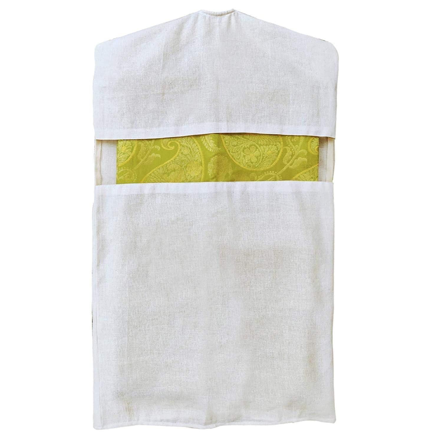 Forever Cotton Hanging Garment Bags/For Jackets, Suits, Tops, Sarees, Clothes & Dresses - Eco-friendly, Breathable Travel Pack Garment Dust Cover with YKK Zipper (with full length zip closure)