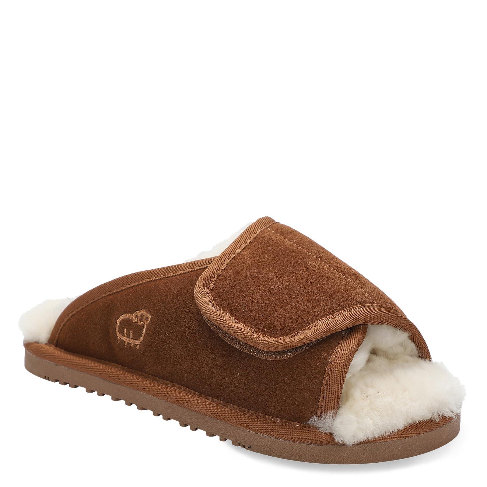 Lamo Womens Apma Open Toe Wide Slip On Casual Slippers Casual - Brown