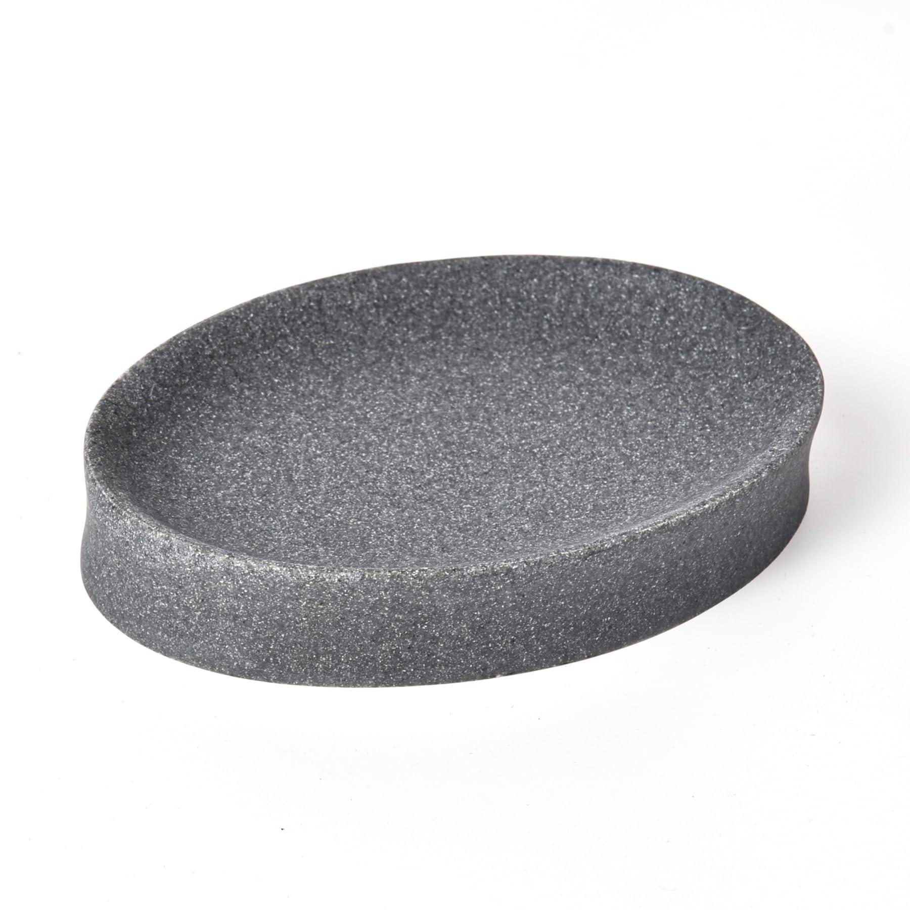 IMEEA Soap Dish Resin Soap Tray Soap Holder Sponge Hand Soap Dish Holder for Bathroom Shower Kitchen Sink Counter (Grey)