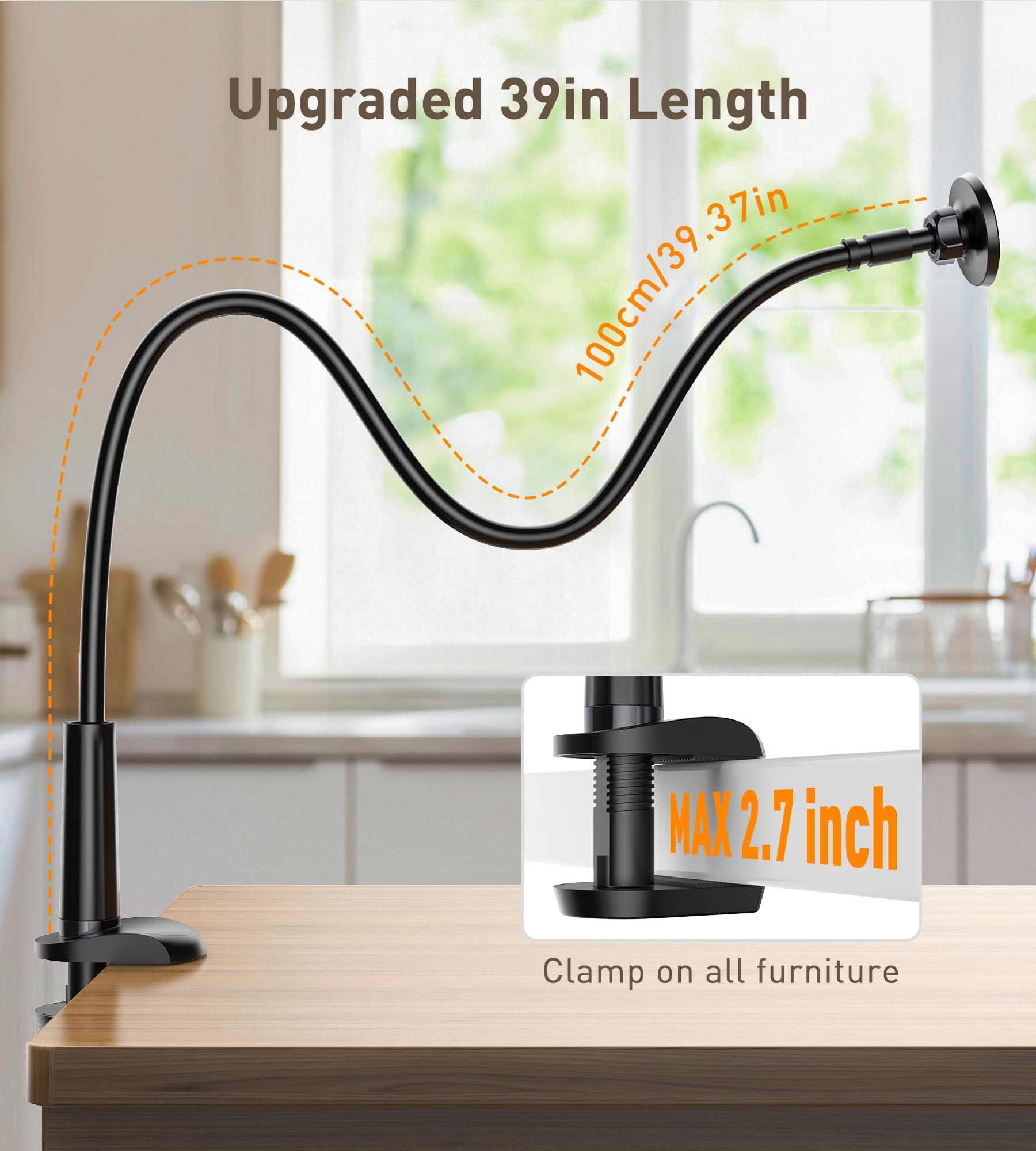DiTouch Magnetic Gooseneck Phone Holder Mount for iPhone 16/15/14/13/12 - Magnetic Stand Tabletop Clamp 360°Rotation Adjustable for Office/Home Compatible with iPhone 16 15 14 13 12 Mini Plus Pro Max - Image 3