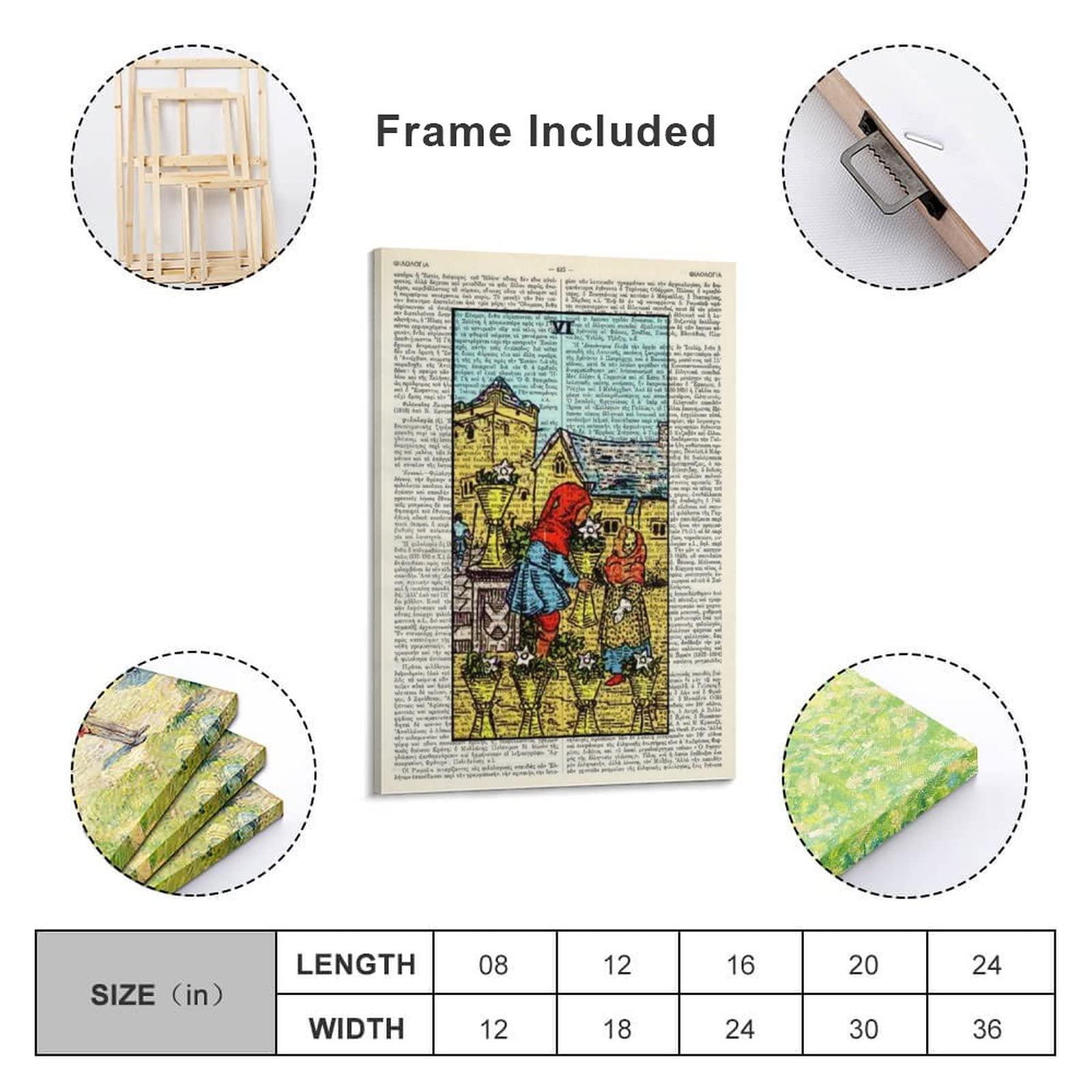Six Cups Tarot Art Print Poster Tarot Gift Minor Arcana Poster Decorative Painting Canvas Wall Art Living Room Posters Bedroom Painting 12x18inch(30x45cm) - Image 2