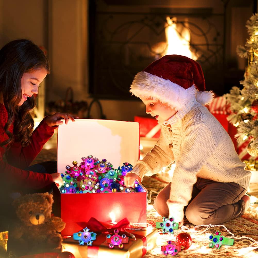 Party Favors for Kids 4-8 8-12, 32Pack LED Light Up Fidget Spinner Bracelets Goodie Bag Glow in The Dark Party Supplies Treasure Box Prizes Birthday Stocking Stuffers Christmas Gifts For Boys Girls - Image 2