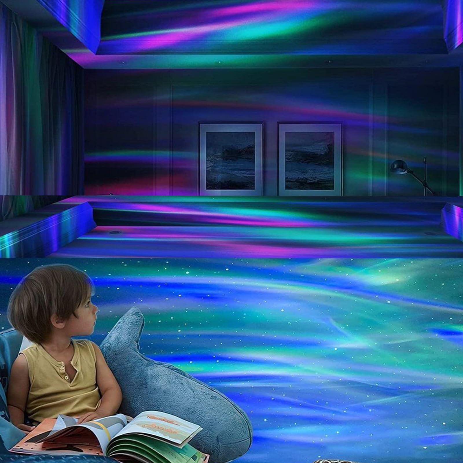 XYDongtong 2 in 1 Northern Lights and Ocean Wave Projector with 14 Effects of Galaxy Light for Game Rooms, Parties, Light Projector for Bedroom, led Light Projector for Room Home Decorations - Image 4