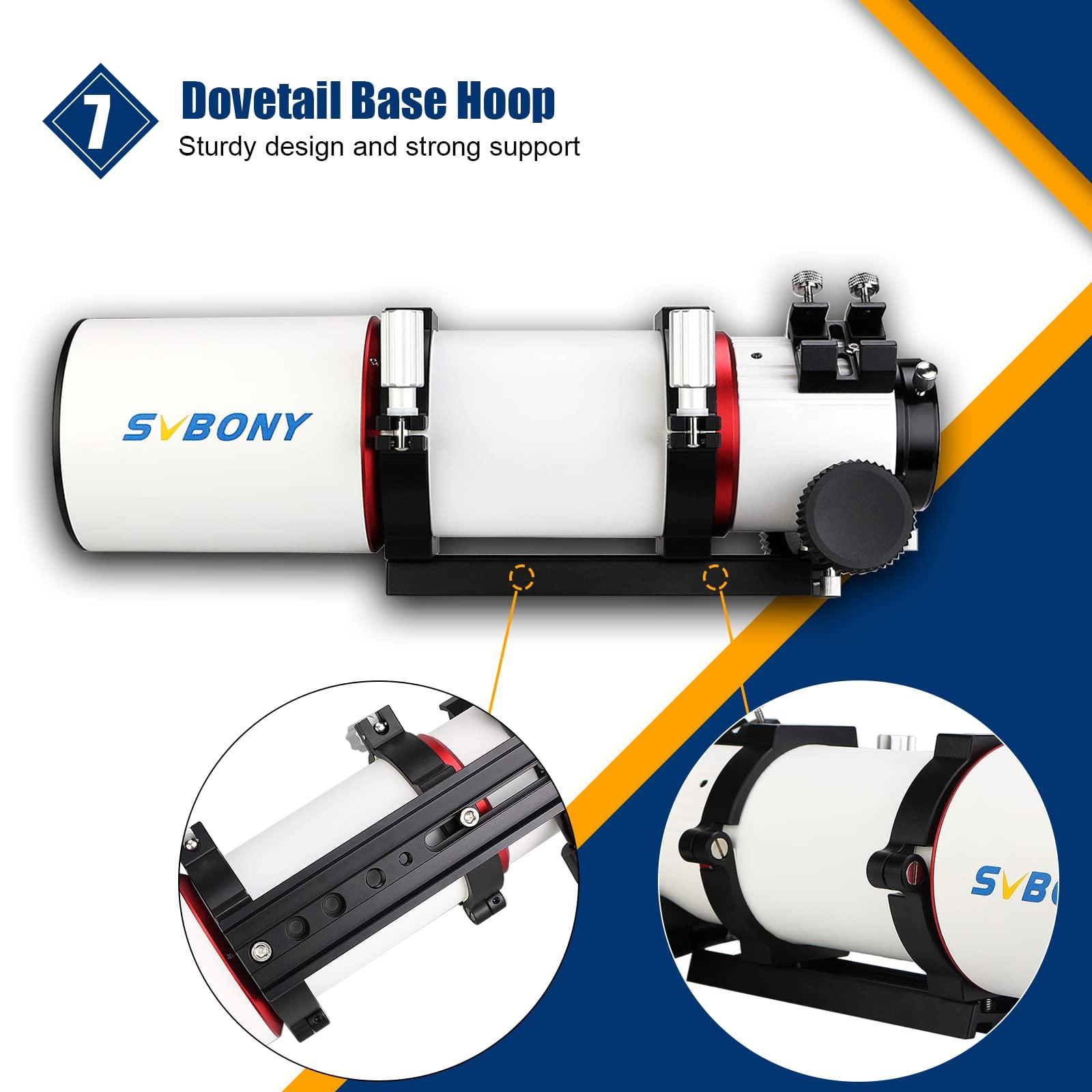 SVBONY SV550 APO Triplet Refractor, 80mm F6 OTA with Micro-Reduction Rap Focuser, Portable Telescope Adults for Deep Sky Astrophotography and Visual - Image 9