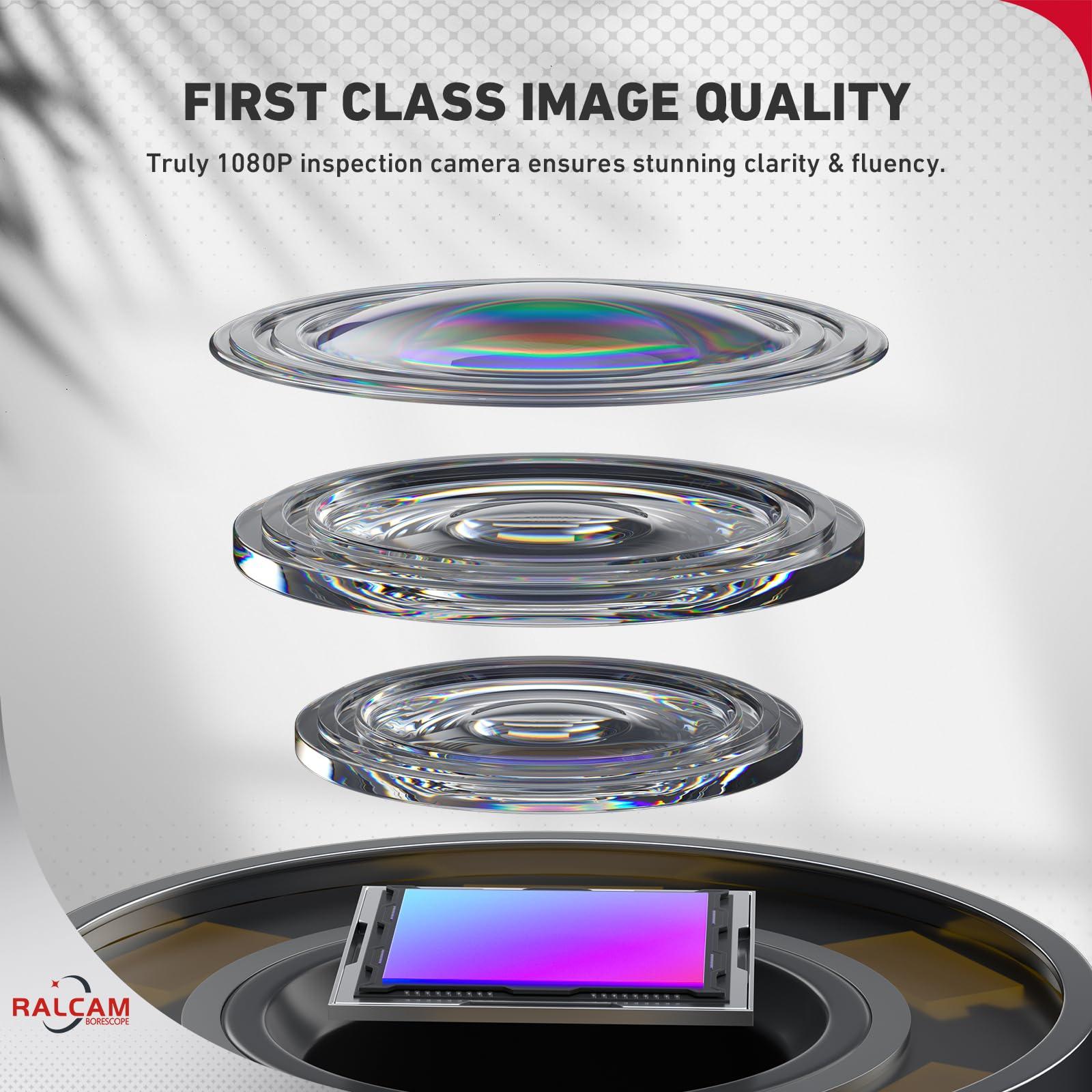 Ralcam Articulating Borescope, Industrial Endoscope Inspection Camera for Android and iOS Smartphone, 8.5mm HD 1080P with 10FT Semi Rigid Cable - Image 5
