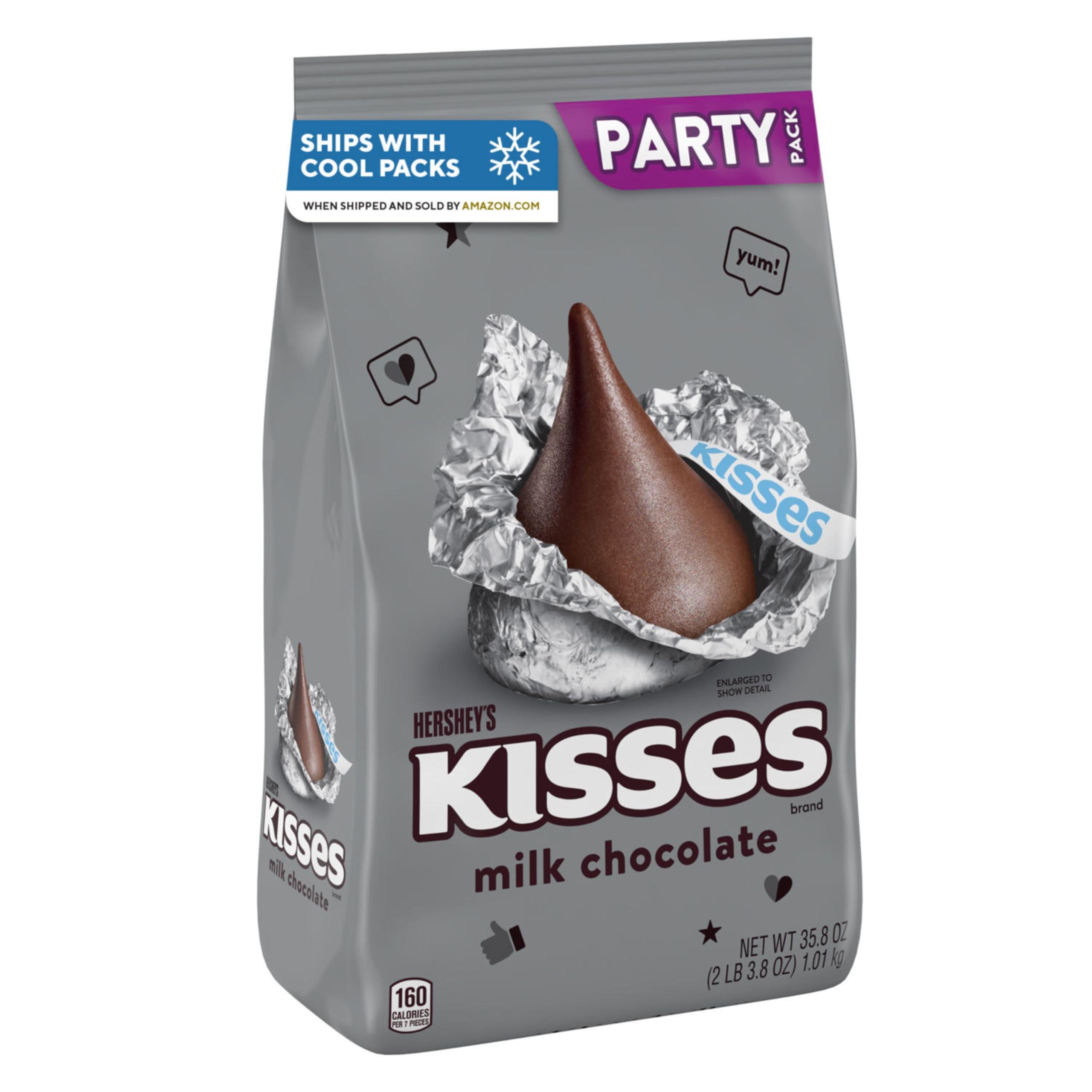 HERSHEY'S KISSES Milk Chocolate Candy Party Pack, 35.8 oz - Image 1