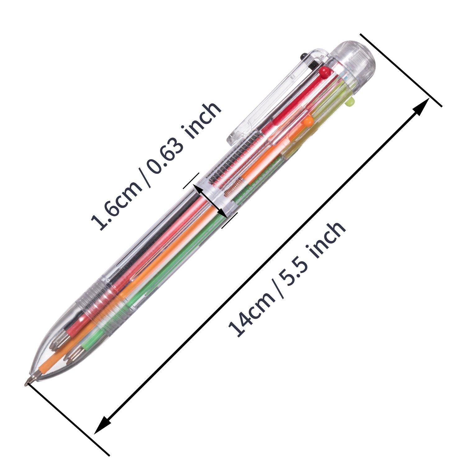 favide 22 Pack 0.5mm 6-in-1 Multicolor Ballpoint Pen,6-Color Retractable Ballpoint Pens for Office School Supplies Students Children Gift,Kids Party Favors - Image 3