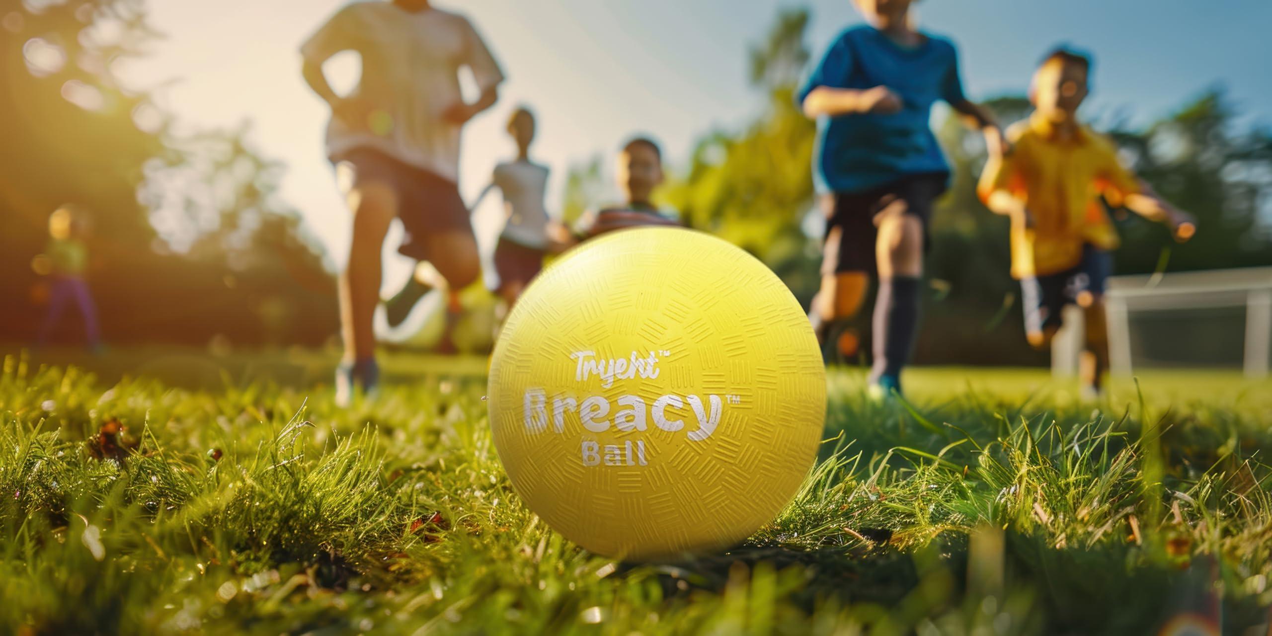 Tryeht 𝗦𝗲𝗹𝗳 𝗜𝗻𝗳𝗹𝗮𝘁𝗶𝗻𝗴 Ball 5" - Pump Free Playground Easy Grip Instant Healing Rubber Ball | Handball, Dodgeball, Mini Soccer Vollyball, Stress Support, Tension Sensory - Image 8