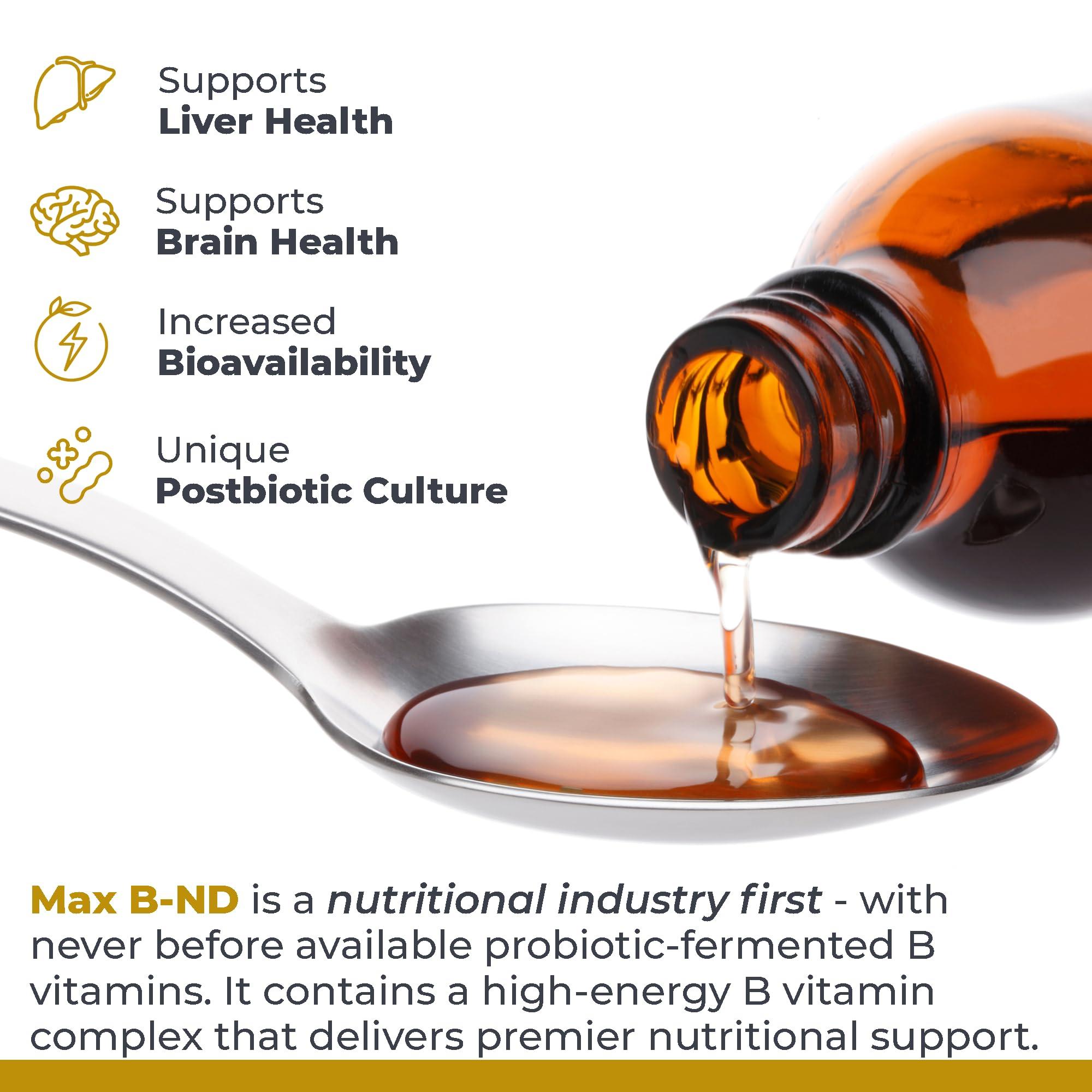 Premier Research Labs: Max B-ND Liquid Vitamin B-Complex for Liver & Brain Health - Sublingual Drops for Energy, Immune, Made in The USA - 8 fl oz - Thiamin, B12, B6 & More - for Men, Women, Kids - Image 4