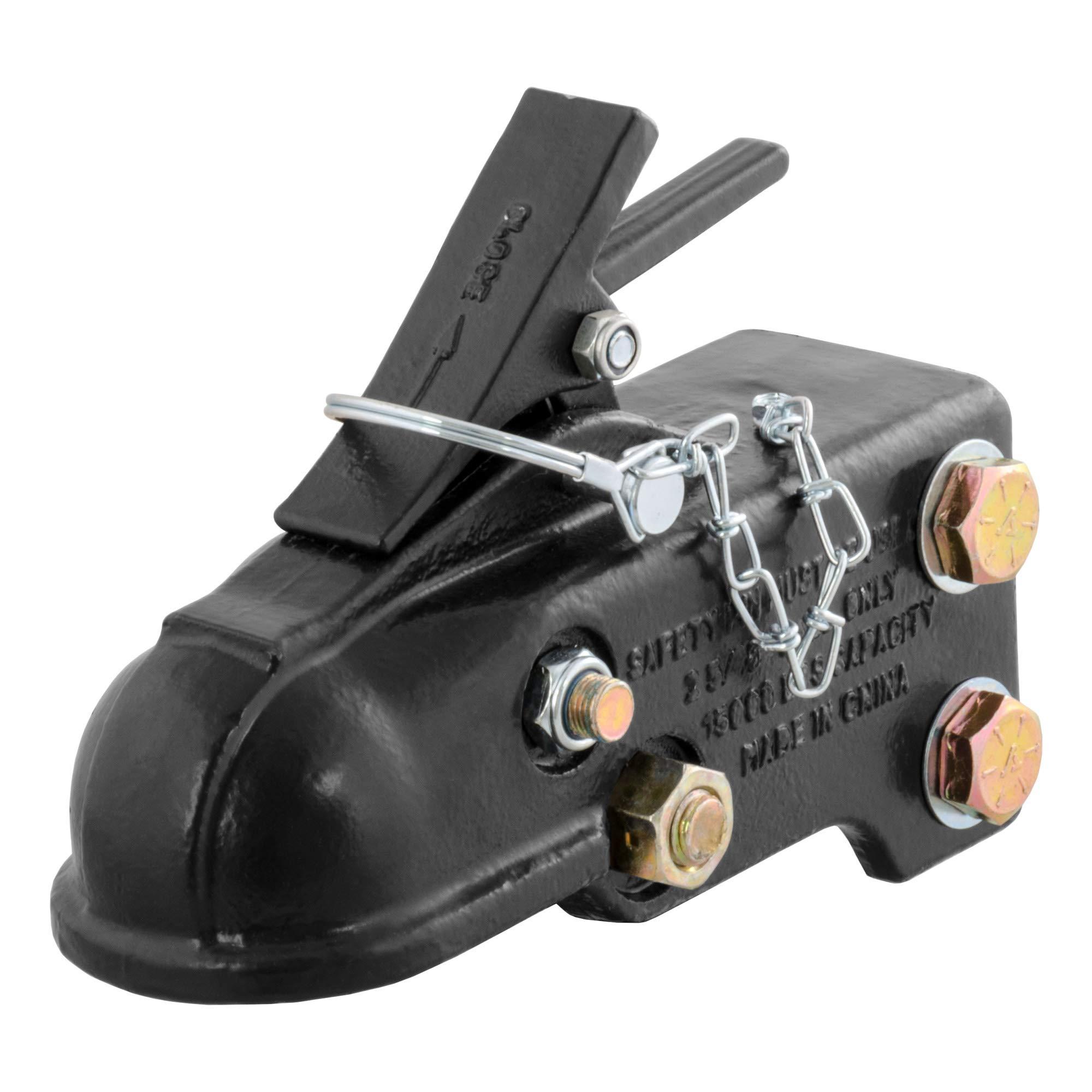 CURT 25328 Channel-Mount Adjustable Trailer Coupler, 2-5/16-Inch Hitch Ball, 15,000 lbs, B