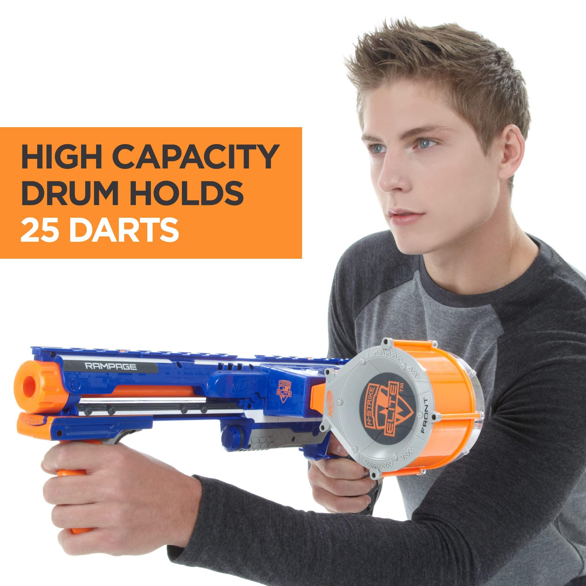 NERF Rampage N-Strike Elite Toy Blaster with 25 Dart Drum Slam Fire for Kids, Teens, & Adults (Amazon Exclusive) - Image 4