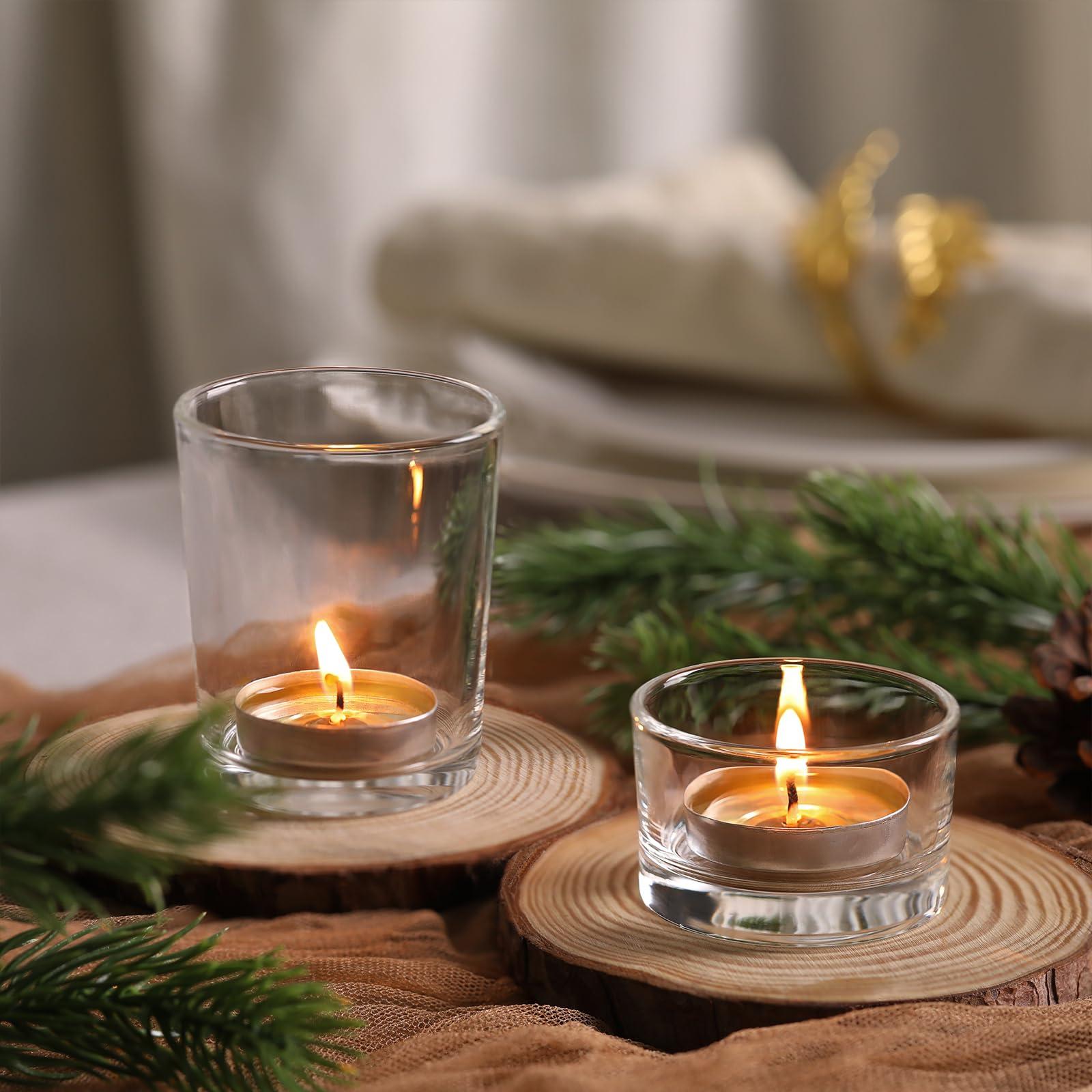 36pcs Assorted Votive Candle Holders, Glass Candle Holder for Wedding Decor, Clear Tealight Candle Holder for Table Centerpiece, and Party Decor - Image 3