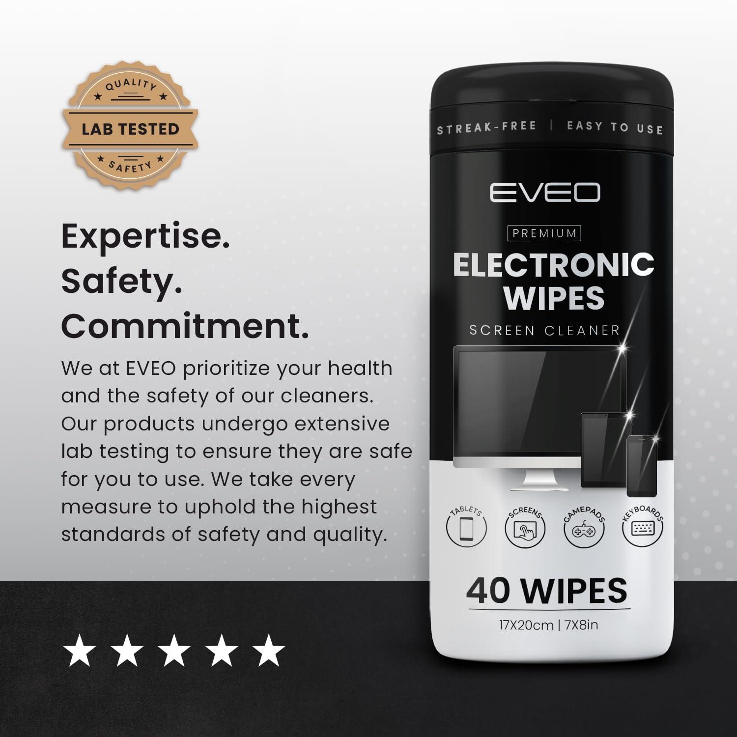 Electronic Wipes Screen Cleaner Streak-Free [2 Pack x40] Computer Screen Wipes, TV Screen Cleaner Wipes, Monitor Wipes for Smart TV, Laptop, iPhone, ipad and more - [Microfiber Cloth + 80 Wipes] - Image 7