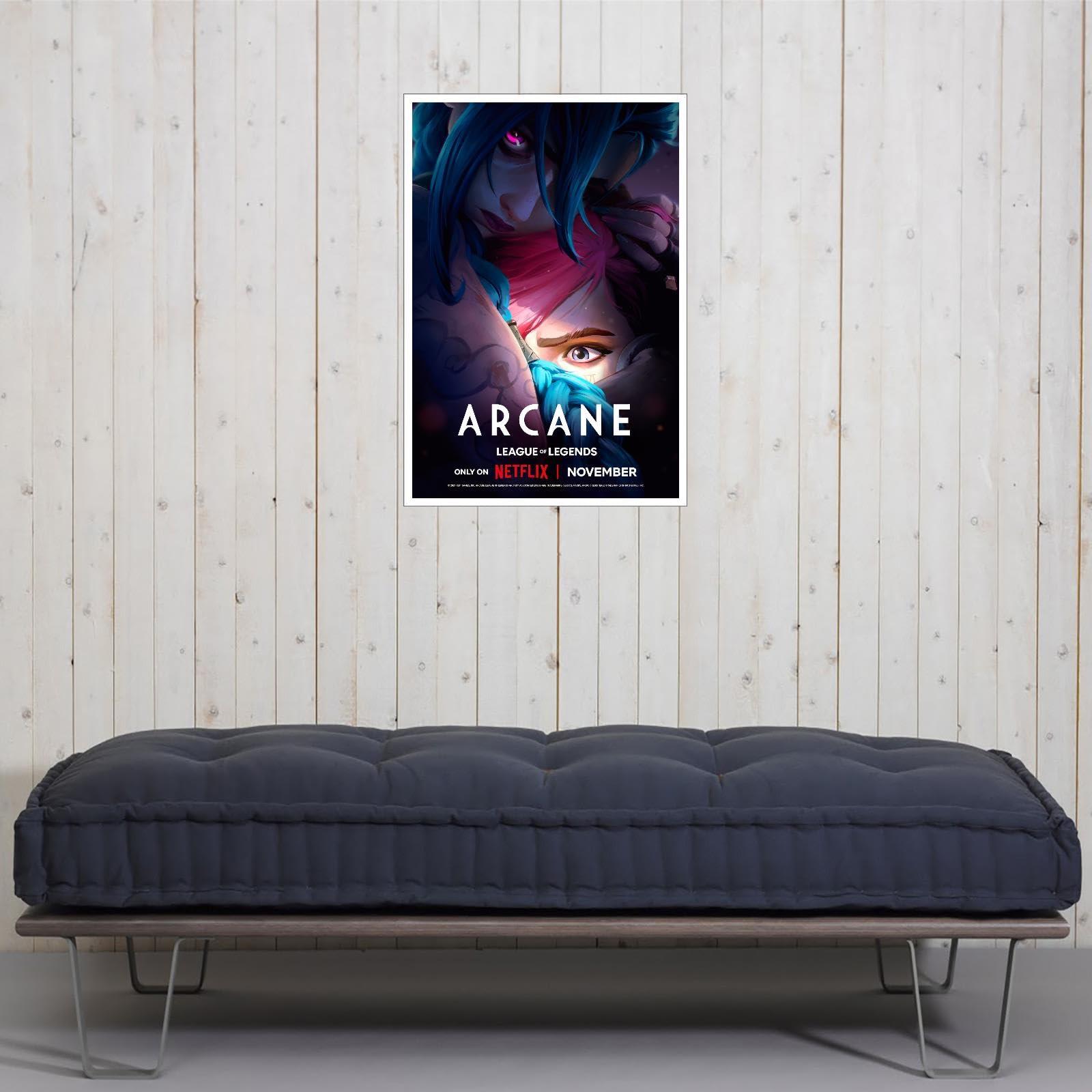 DEKBOND Arcane Season 2 Canvas Prints Jinx&Vi Game Poster Cinema Dormitory Bedroom Aesthetic Poster Poster Wall Art For Home Office Bedroom Decorations Unframed 18"x12" - Image 3
