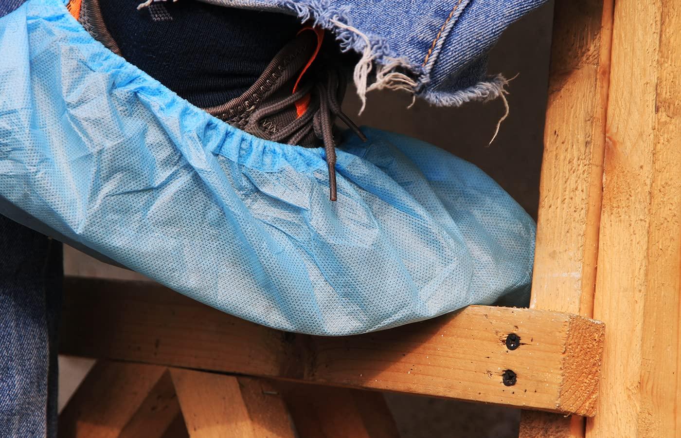 Greenour 100 Pack Super Anti-Skid Disposable Shoe Covers Waterproof Durable Extra Thicker Boot Cover - Image 3