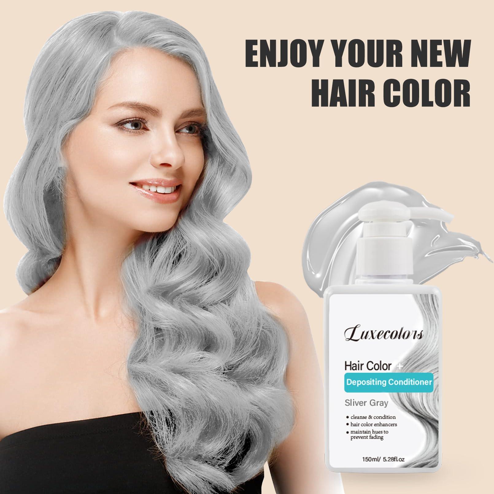 Depositing Hair Mask, Hair Refreshing Conditioner, Non-foaming, Cruelty-free 5.28 fl.oz (Sliver Gray) - Image 5