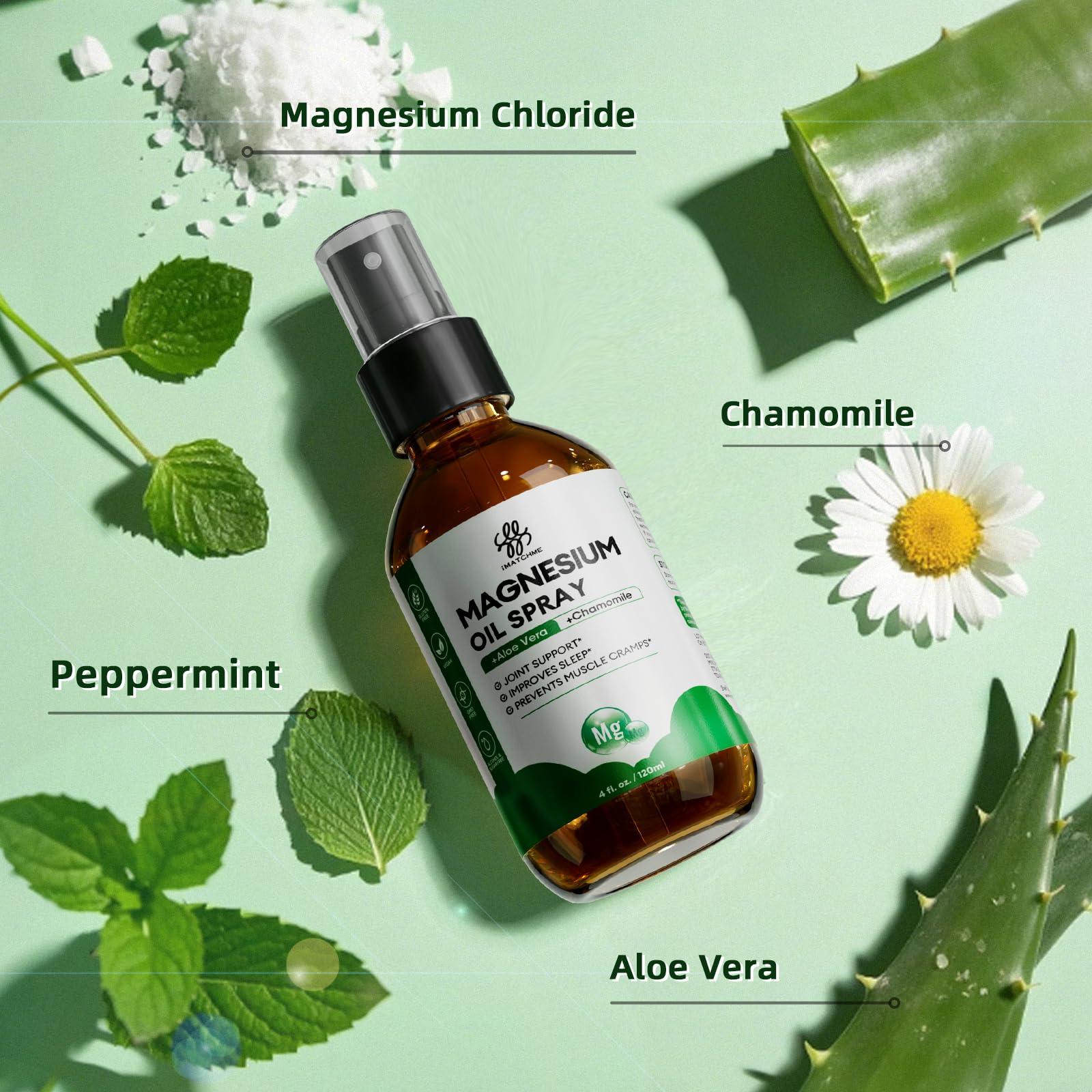 Magnesium Oil Spray - Magnesium Spray for Feet & Body, Leg Cramps, Joint Health & Sleep Support, Nourish Skin - Pure, Topical and Natural Oil from Ancient Minerals, 4oz - Image 2