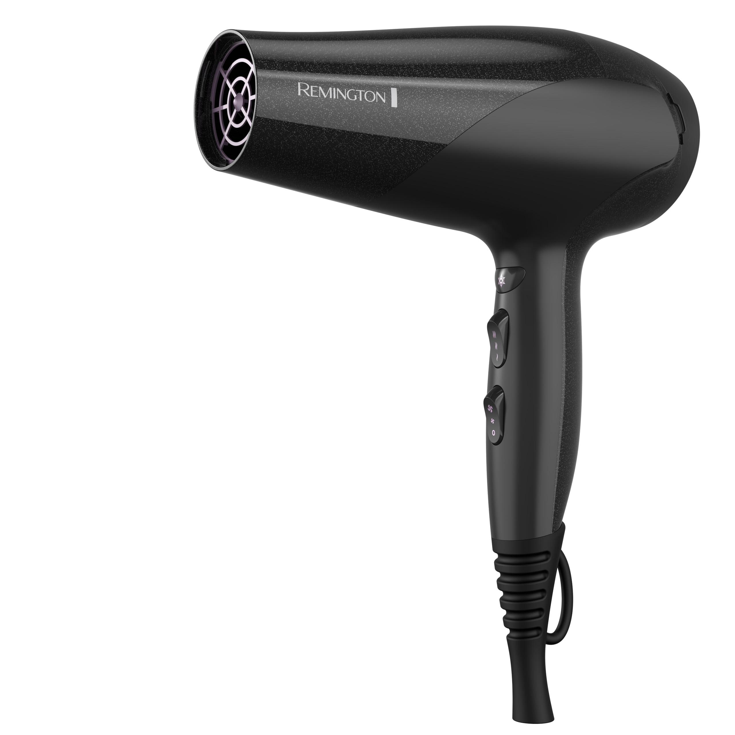 Remington Damage Protection Hair Dryer, Ceramic Ionic Tourmaline Technology, Diffuser, Concentrator, 3 Piece Set, Black - Image 2