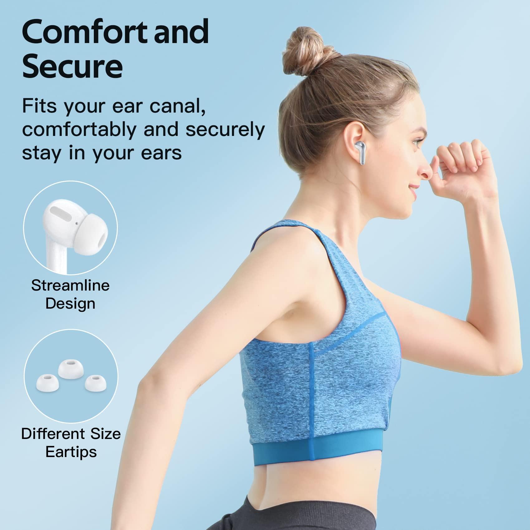 TAGRY Bluetooth Headphones True Wireless Earbuds 60H Playback LED Power Display Earphones with Wireless Charging Case IPX5 Waterproof in-Ear Ear buds with Mic for TV Smart Phone Laptop Computer Sports - Image 7