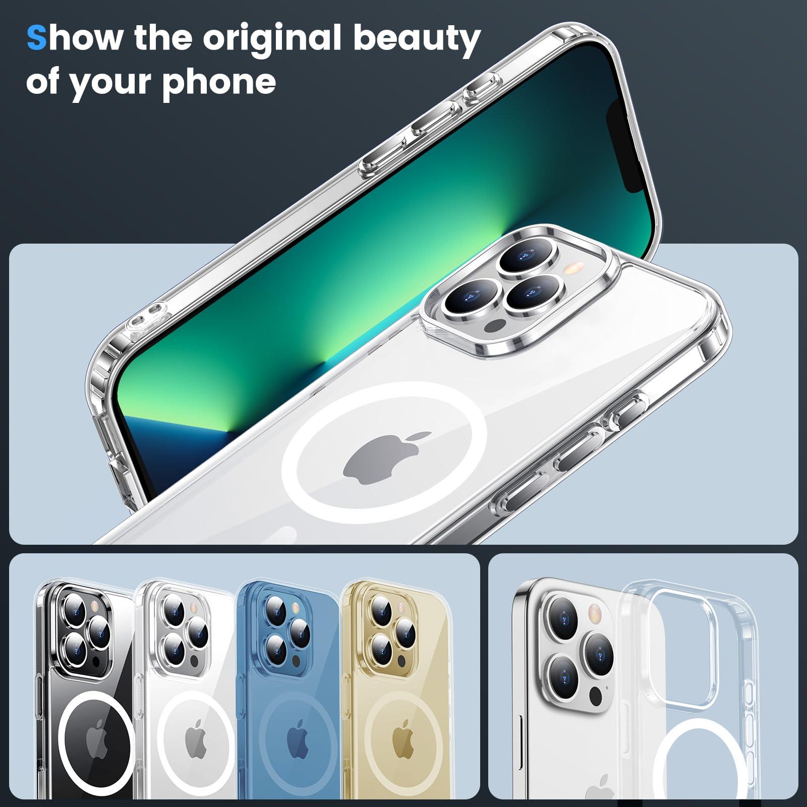 Temdan for iPhone 13 Pro Max Case Clear, [Compatible with Magsafe][Anti-Yellowing][Military-Grade Protection] Shockproof Slim Magnetic Phone Case for iPhone 13 Pro Max, Transparent - Image 8