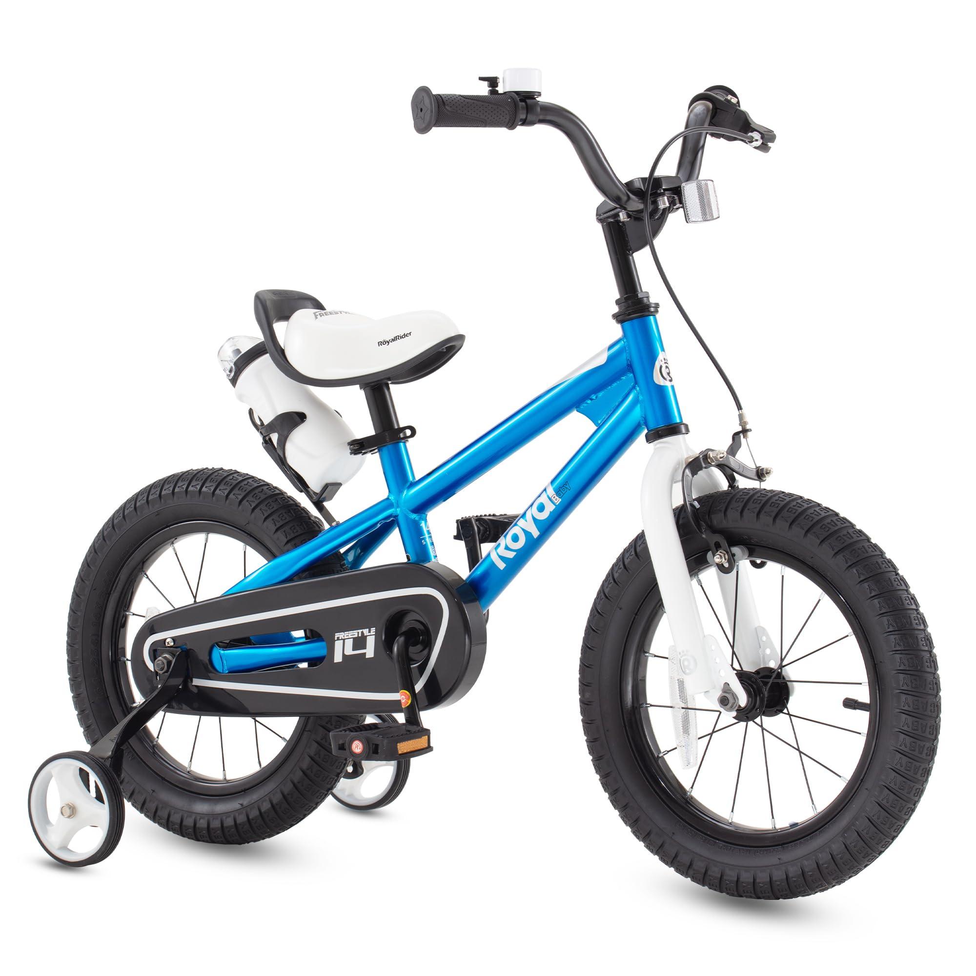 RoyalBaby Kids Bike EZ Freestyle Training Free Balance to Pedal Easy Learning Bicycle, 12-18 Inch for Toddlers to Big Kids