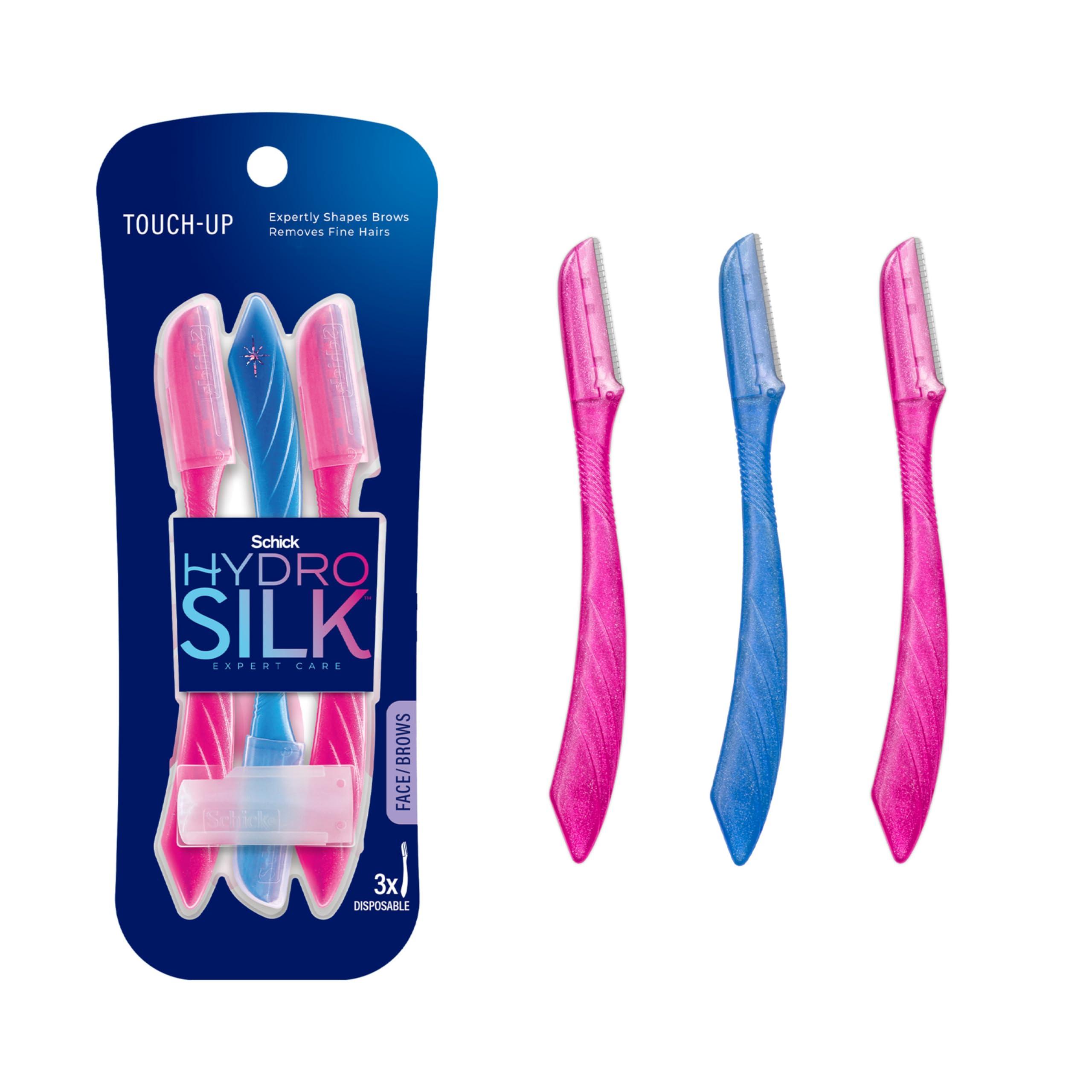 Schick Hydro Silk Touch-Up Dermaplaning Tool with Precision Cover, 3ct | Dermaplane Razor, Face Razors for Women, Peach Fuzz Remover - Image 2