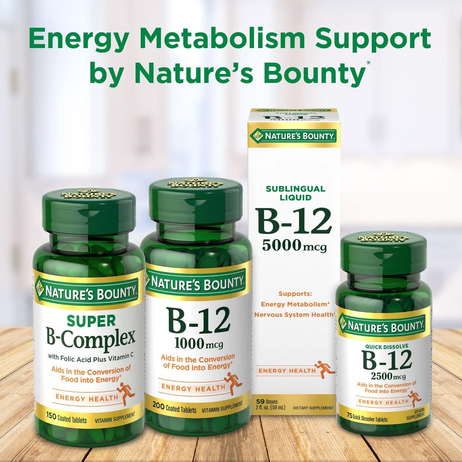Nature's Bounty Vitamin B6 100mg Tablets - Supports Energy Metabolism & Nervous System Health, 100 Ct - Image 4