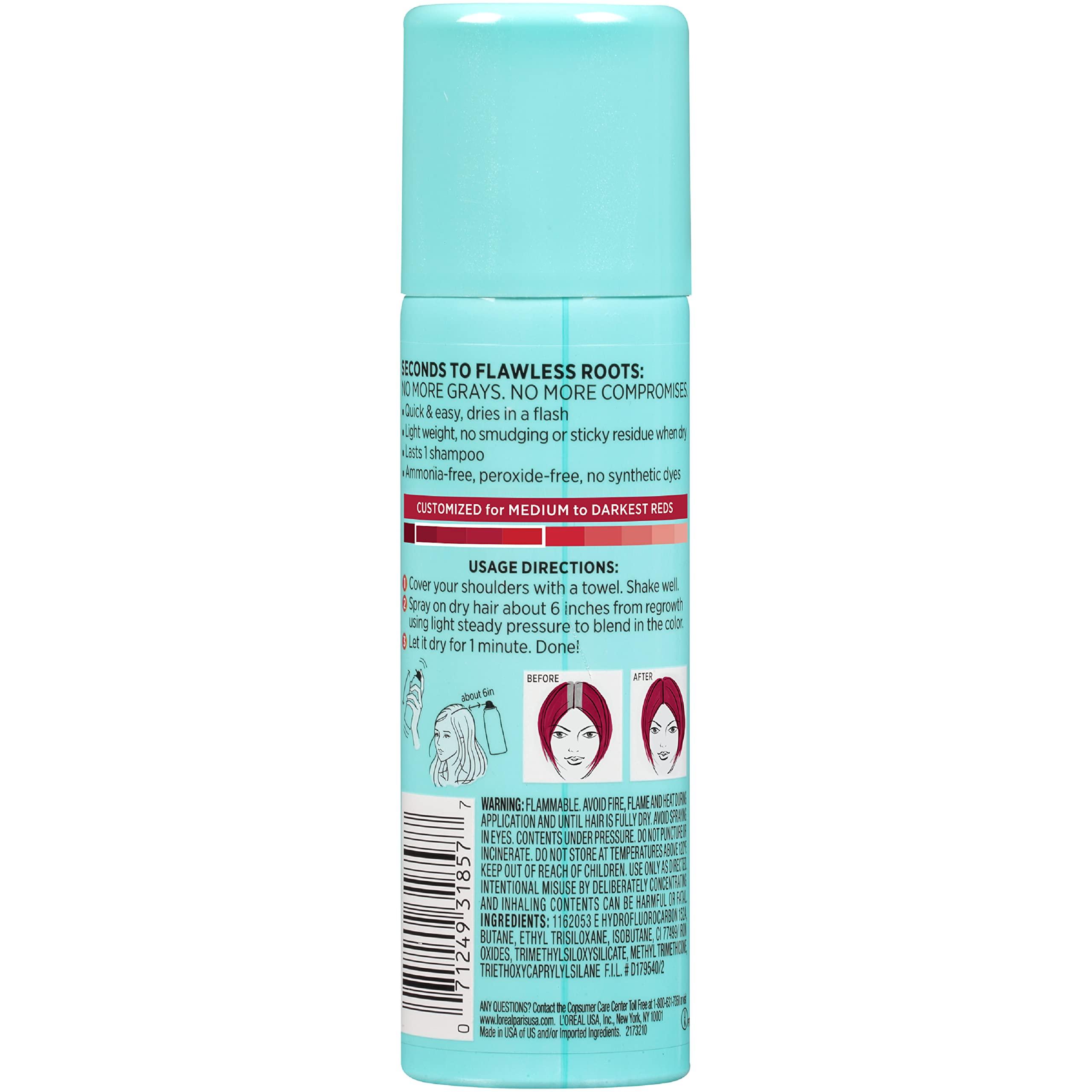 L'Oreal Paris Magic Root Cover Up Gray Concealer Spray for Hair - Red, 2 oz Bundle - Image 6