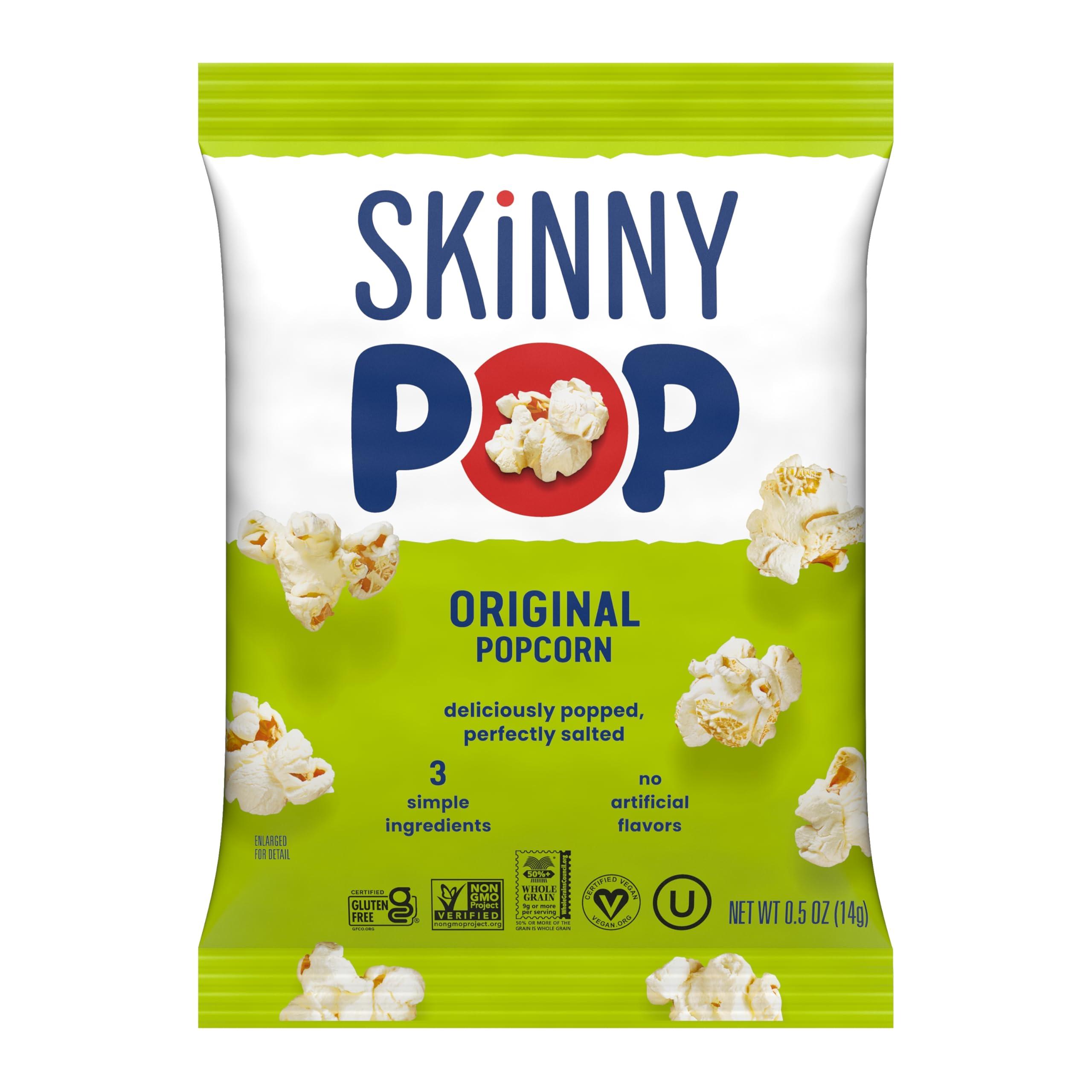 SkinnyPop Popcorn, Original and White Cheddar Variety Pack, Whole Grain, Dairy-Free Snack, 0.5oz (40ct) - Image 6