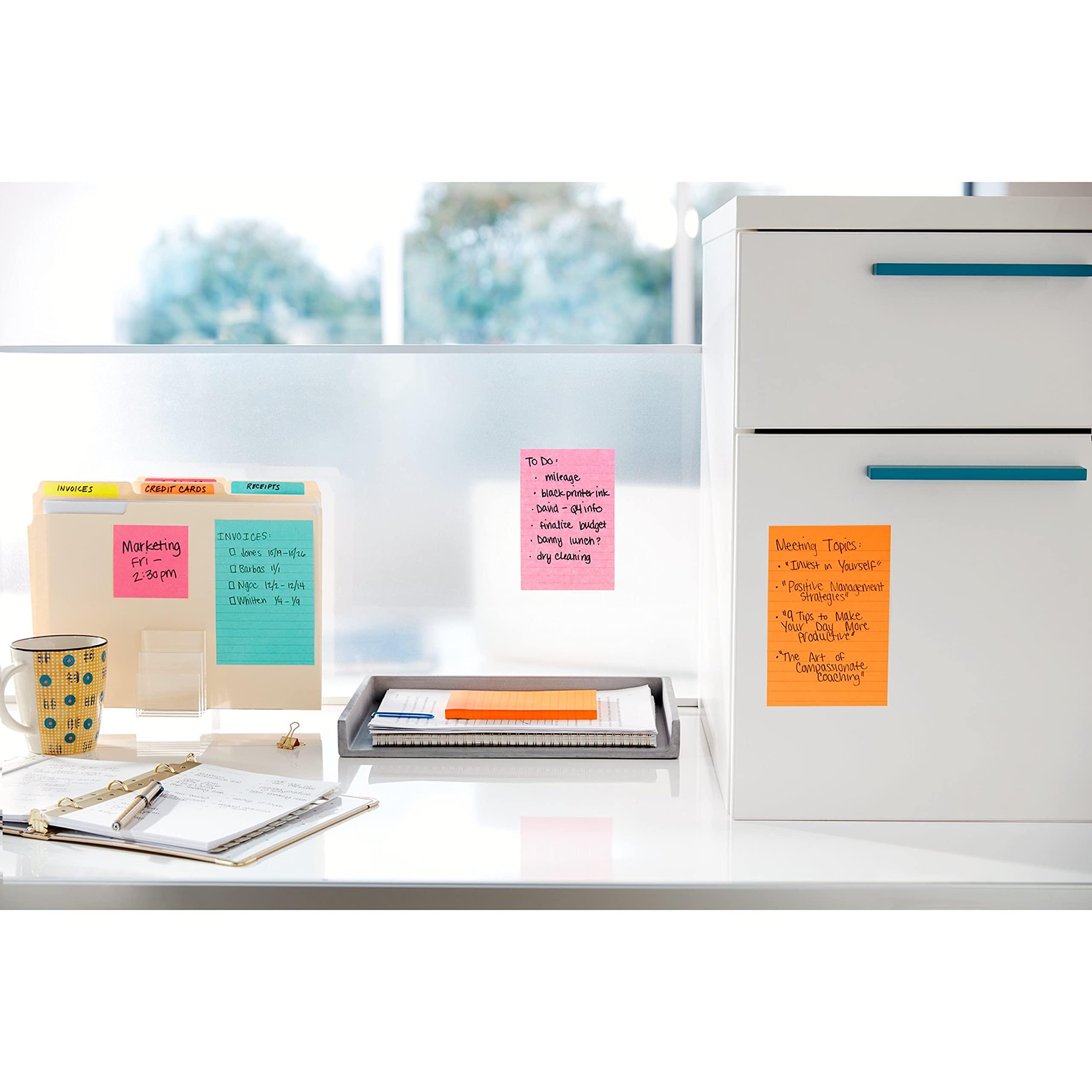 Post-it Super Sticky Notes, Assorted Sizes, 15 Pads, 2X The Sticking Power, Supernova Neons Collection, Neon Colors (Orange, Pink, Blue, Green), Recyclable (4423-15SSMIA) - Image 12