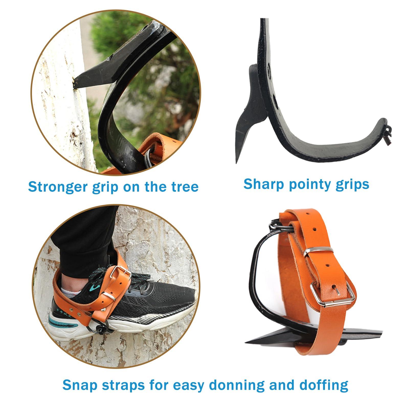 timiland Tree Climbing Spikes Set,Tree Climbing Gear，Rock Climbing Kit with Professional Accessories,Adjustable Length Design,Alloy Steel Pole,Hunting and Observation, for Climb,Fruit Picking - Image 4