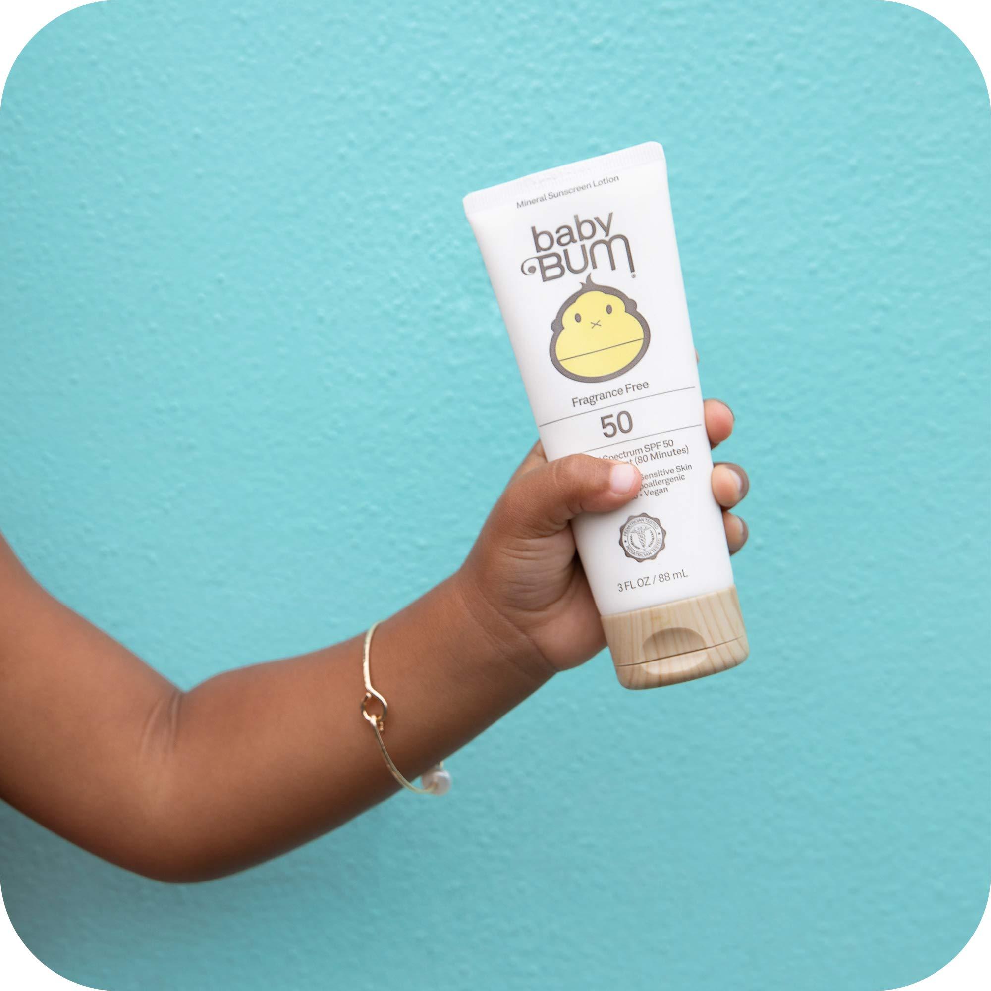 Sun Bum Baby Bum SPF 50 Sunscreen Lotion with Mineral UVA/UVB Face and Body Protection for Sensitive Skin - Fragrance Free - Travel Size - 3 FL OZ - Image 4