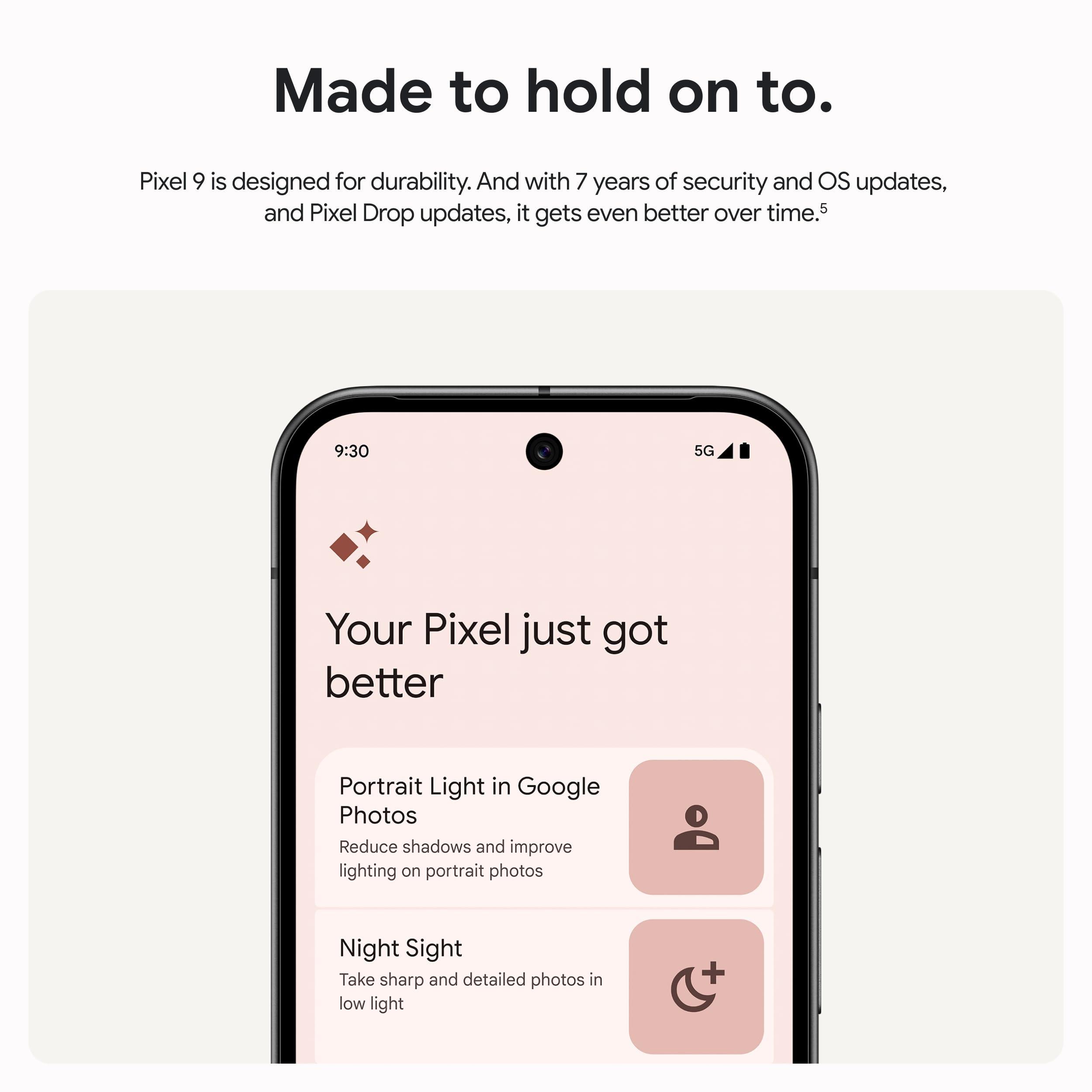 Google Pixel 9 - Unlocked Android Smartphone with Gemini, 24-Hour Battery, Advanced Camera, and 6.3" Actua Display - Obsidian - 128 GB - Image 7