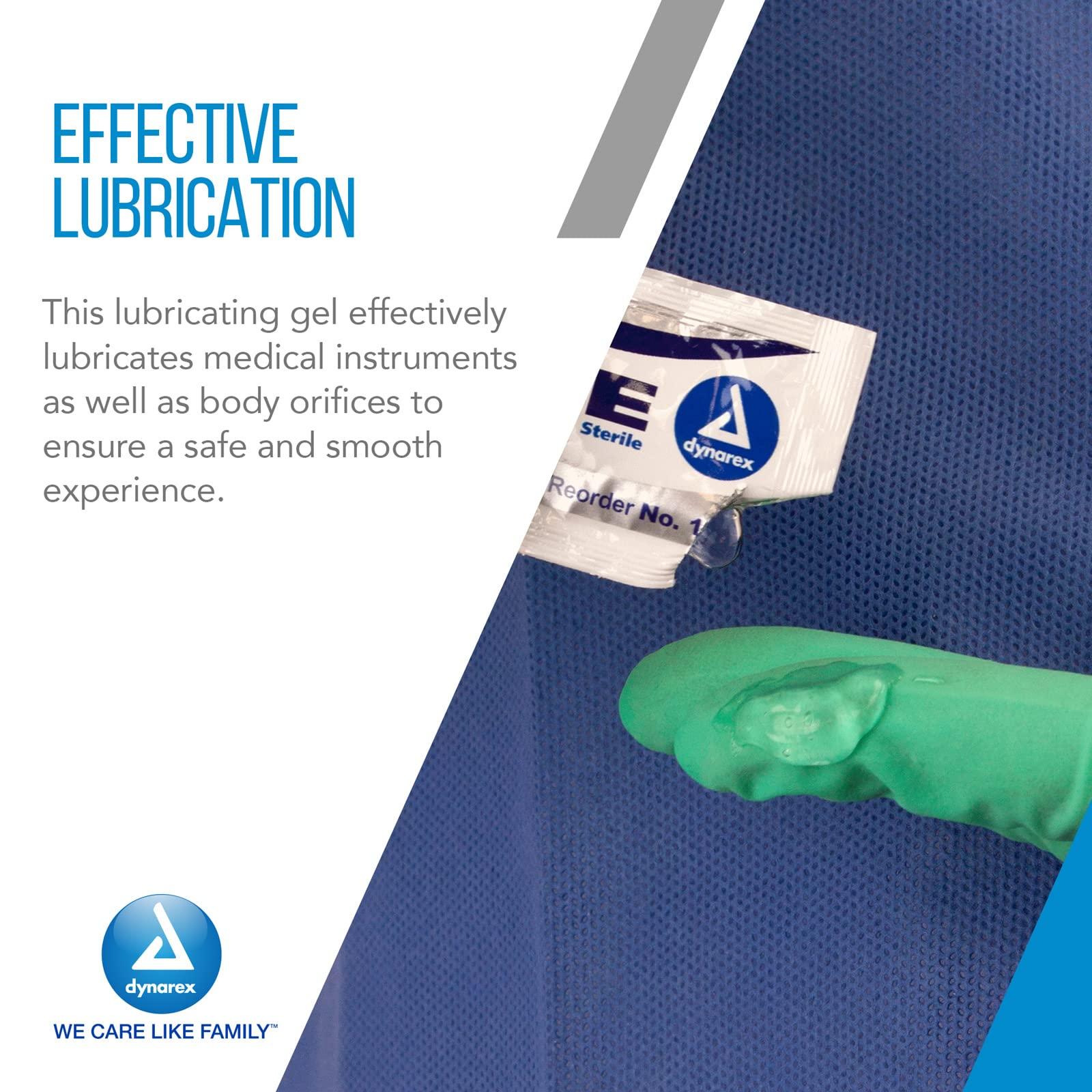 Dynarex DynaLube Lubricating Jelly, Water Soluble and Sterile Lubricant Jelly, Used for Body Orifices, Hinged Instruments and Medical Devices, 1 Box of 144 DynaLube Packets, 2.7g - Image 4