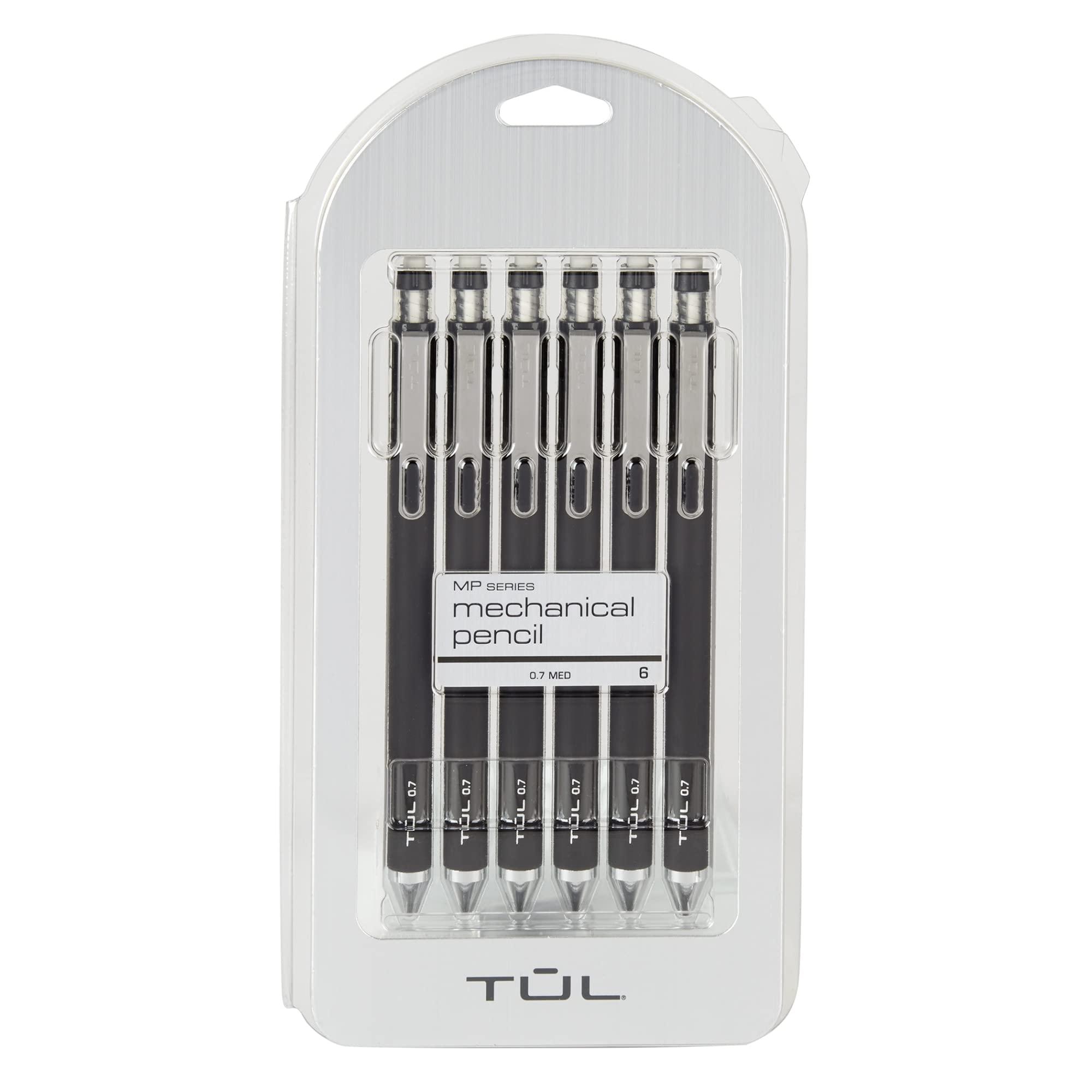 TUL® Mechanical Pencils, 0.7 mm, Black Barrels, Pack Of 6 Pencils - Image 1