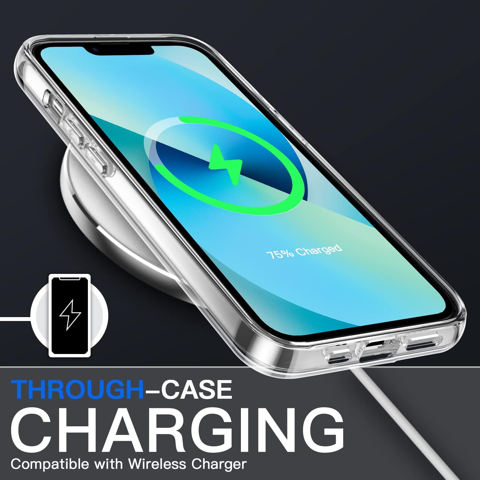 JETech 5 in 1 Case for iPhone 13 Pro Max 6.7-Inch, with 2-Pack Screen Protector and Camera Lens Protector, Non-Yellowing Shockproof Bumper Phone Cover, Full Coverage Tempered Glass Film (Clear) - Image 7