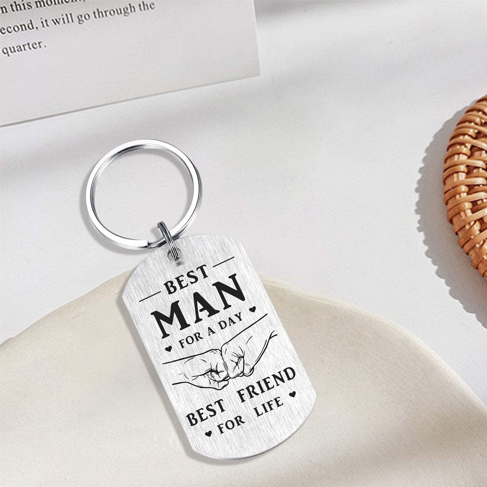Alotozo Wedding Day Keychain - Bridal Shower Gifts for Bride Groom Groomsmen Bridesmaid Maid of Honor Father - Image 3