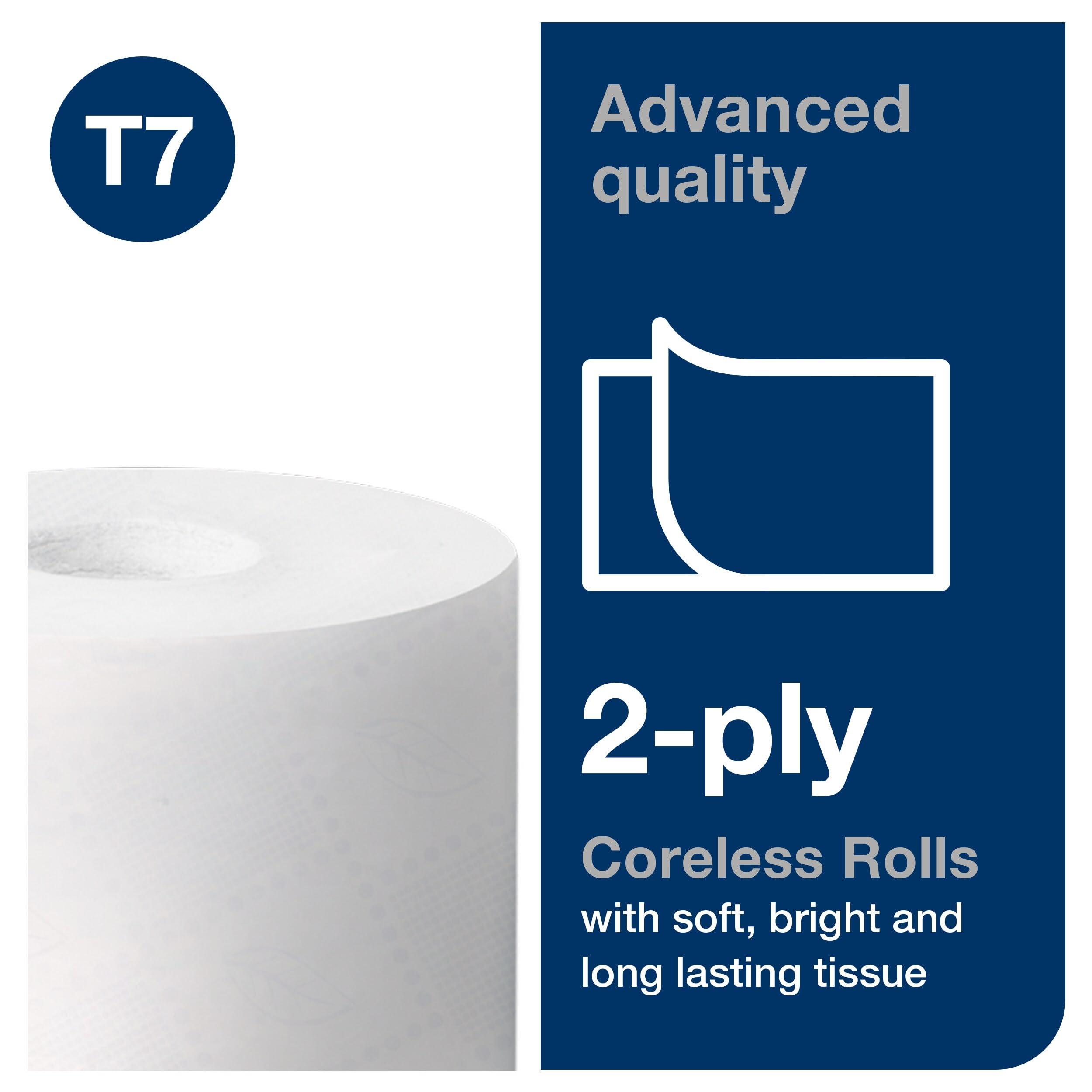 Tork Coreless High-Capacity Toilet Paper Roll White T7, Advanced, 2-Ply, 36 x 1000 Sheets, 472880 - Image 5