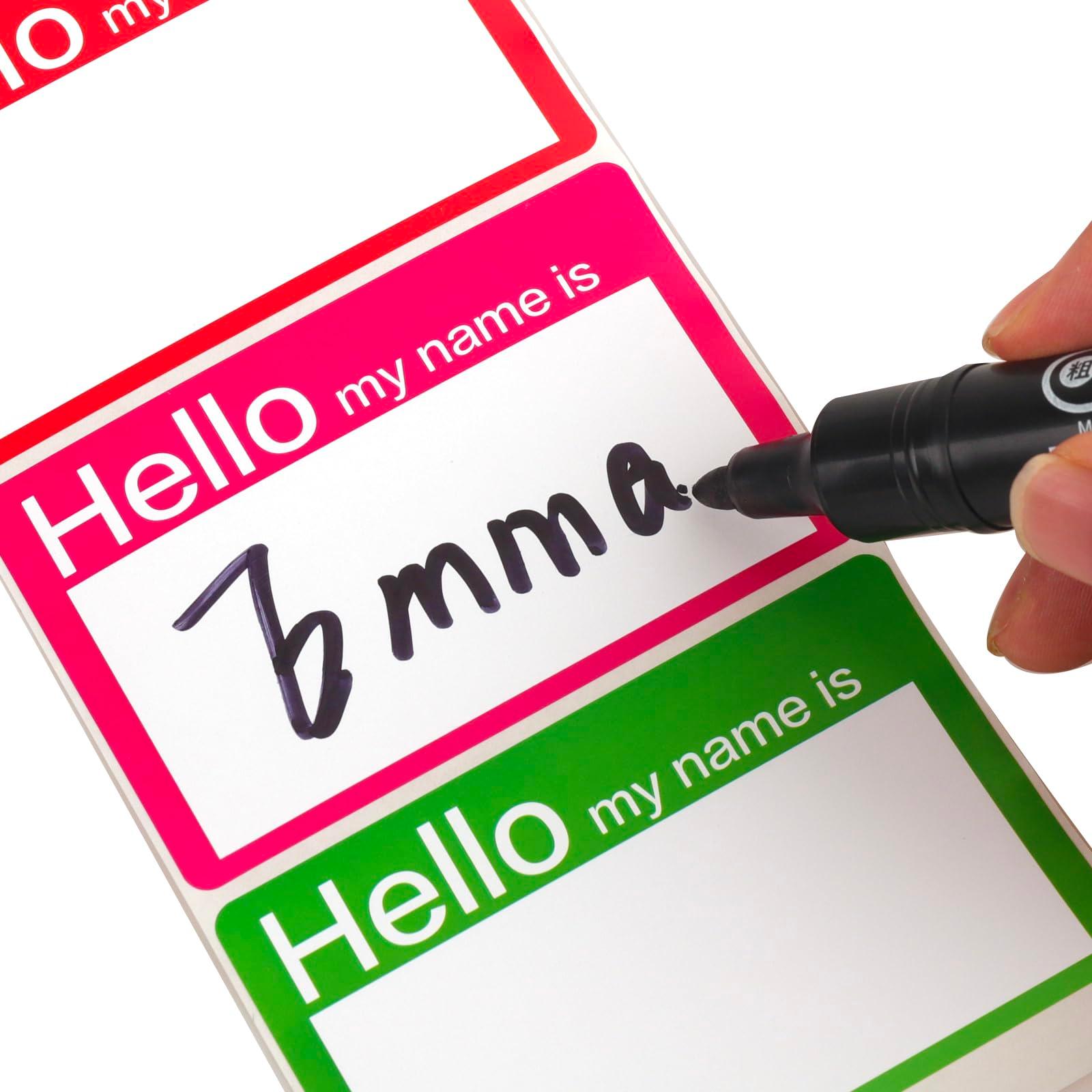 4 Colors (Hello My Name is) Name Tags Stickers 200 Labels for Office, Meeting, School, Teachers and Mailing - Image 5